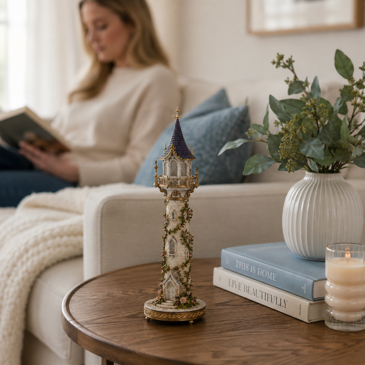 🏰 Enchanted Tower LED Accent Lamp – Romantic Resin Fairy-Tale Décor ✨