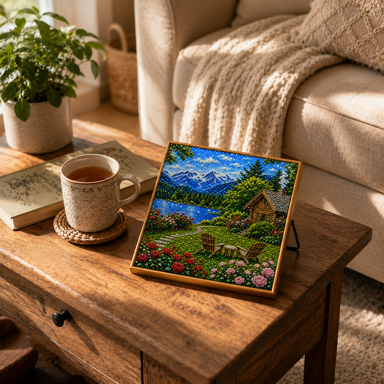 DIY Pearl Bead Landscape Painting Kit🏔️🌹