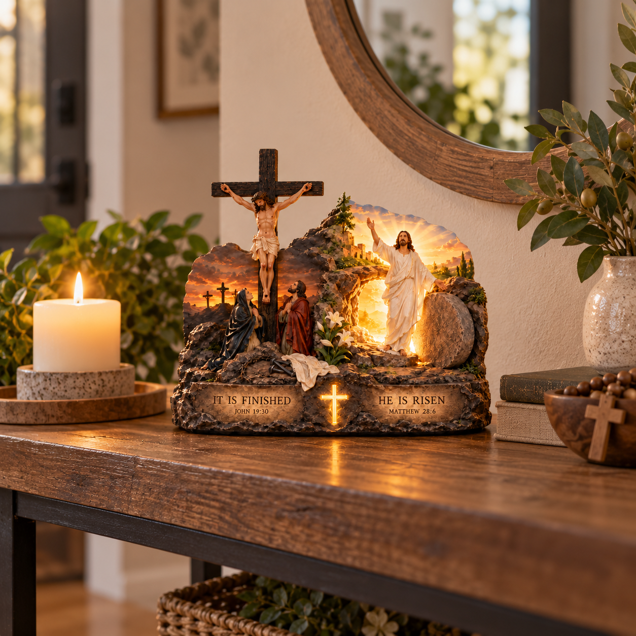 Jesus Crucifixion & Resurrection Christian Decor✝️