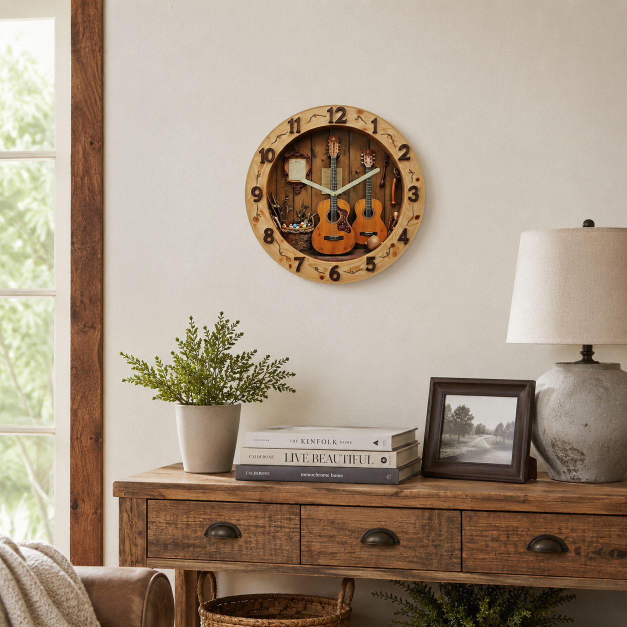 🎸 Music Theme Wall Clock for Home Decor🕰️