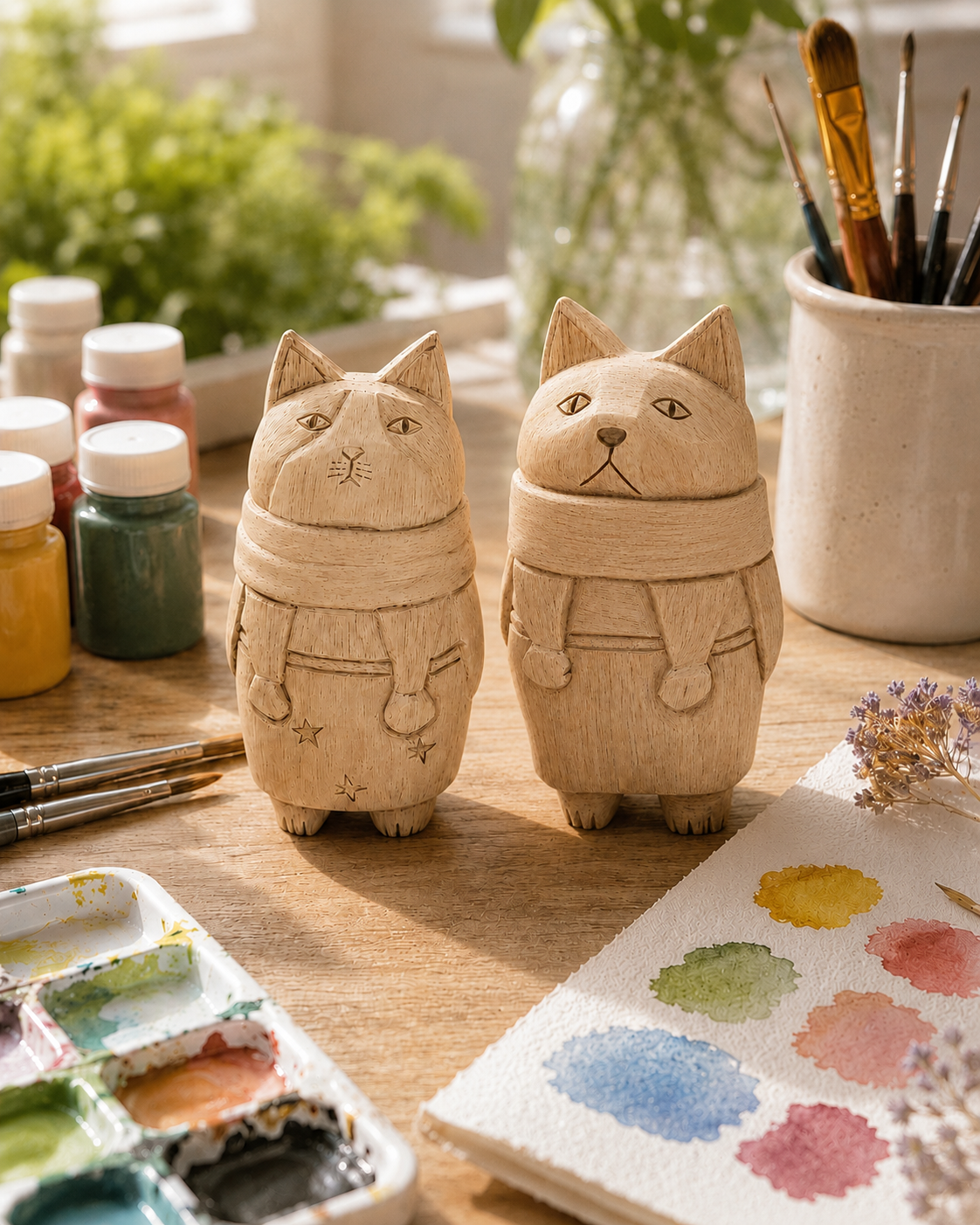 DIY Paintable Cat Figurine 🎨🐱