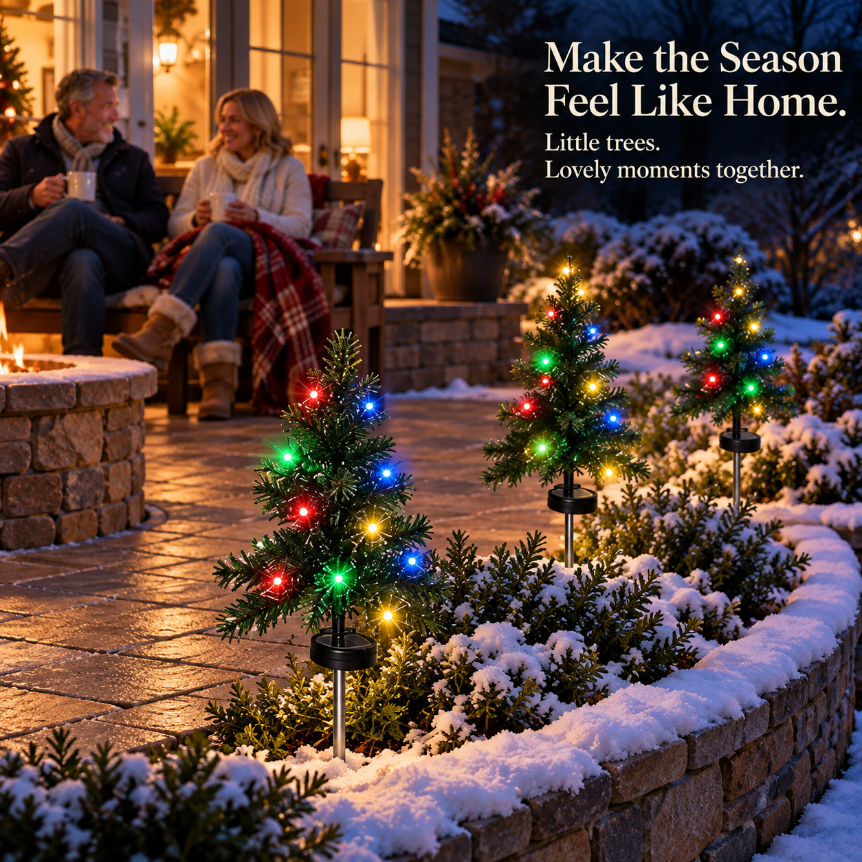 Solar Lighted Christmas Tree Stake Lights