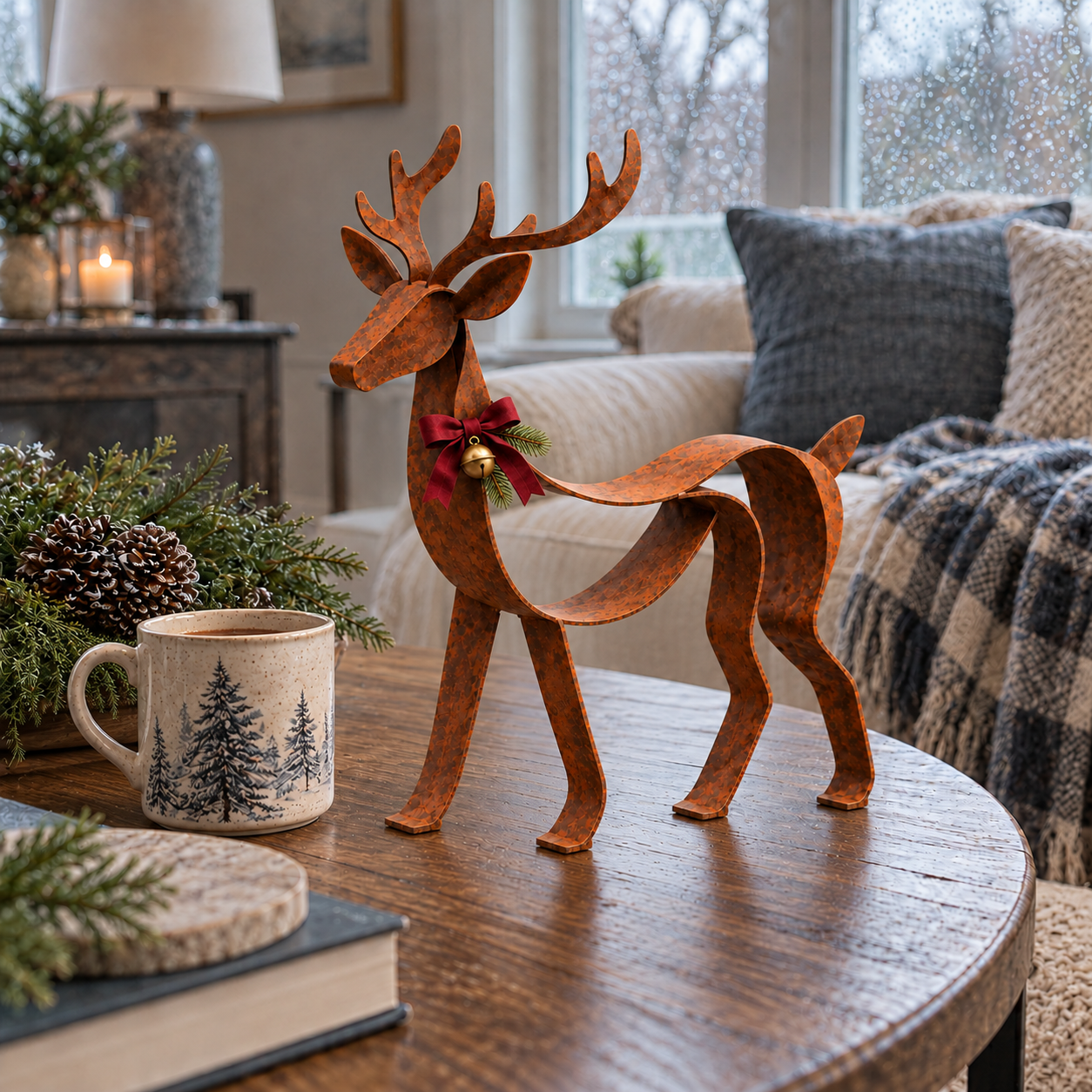 Vintage Rustic Metal Christmas Reindeer
