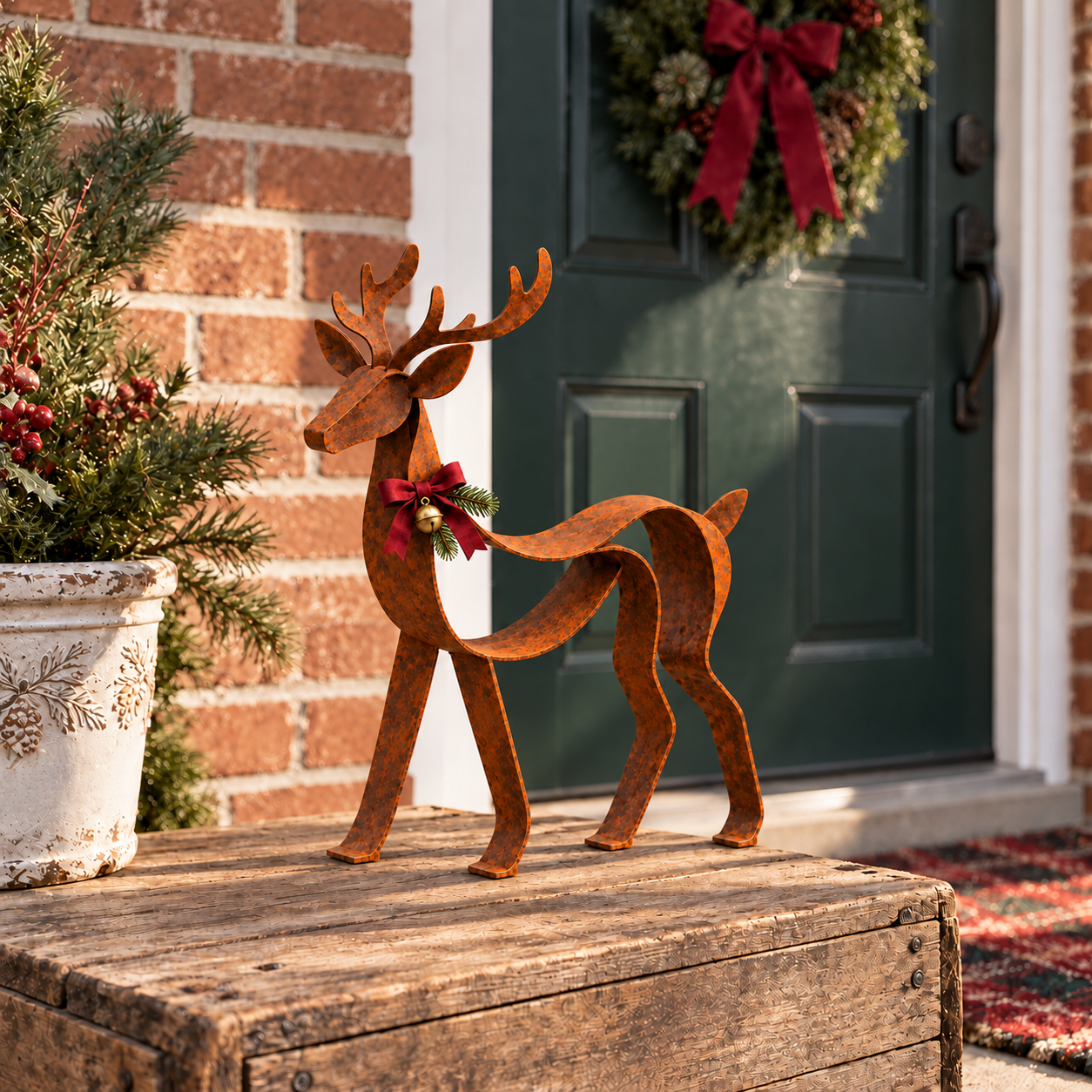 Vintage Rustic Metal Christmas Reindeer