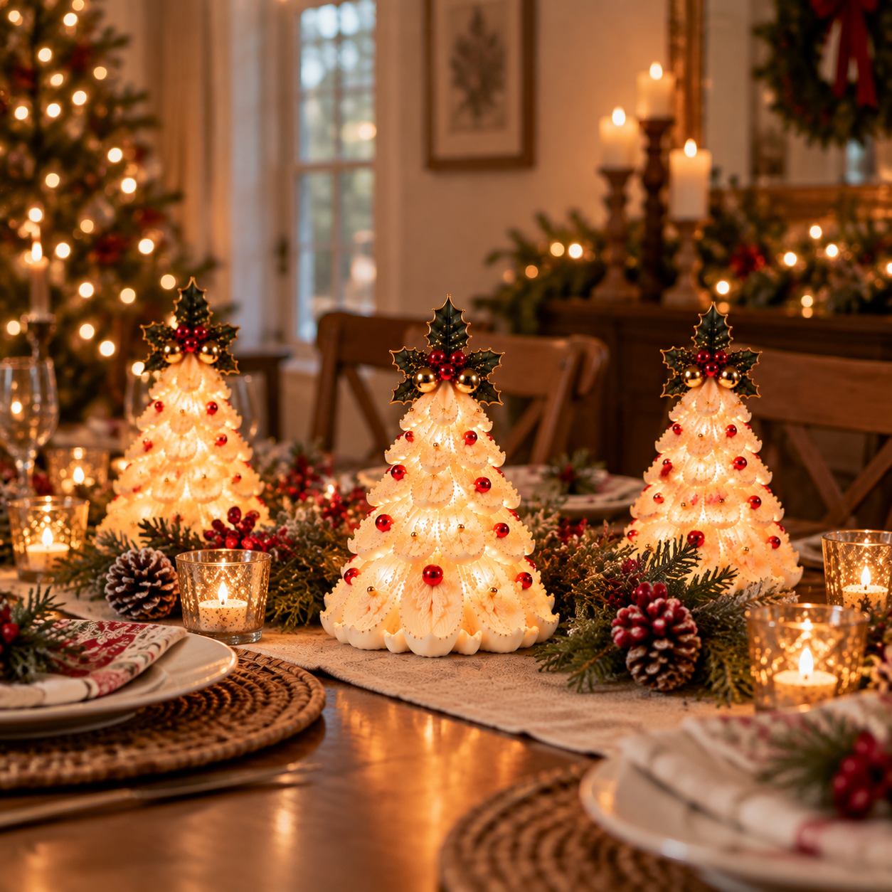 Vintage Lighted Christmas Tree