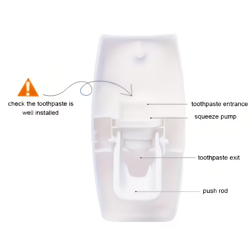 2pcs No Punching Wall Mounted Automatic Toothpaste Squeeze Holder Set - Space-saving Bathroom Storage Artifact, One-button Operation, Hygienic Anti-drip Design, Durable Plastic Material (black/white) - Easy Installation, No Tools Required, Wall Sto