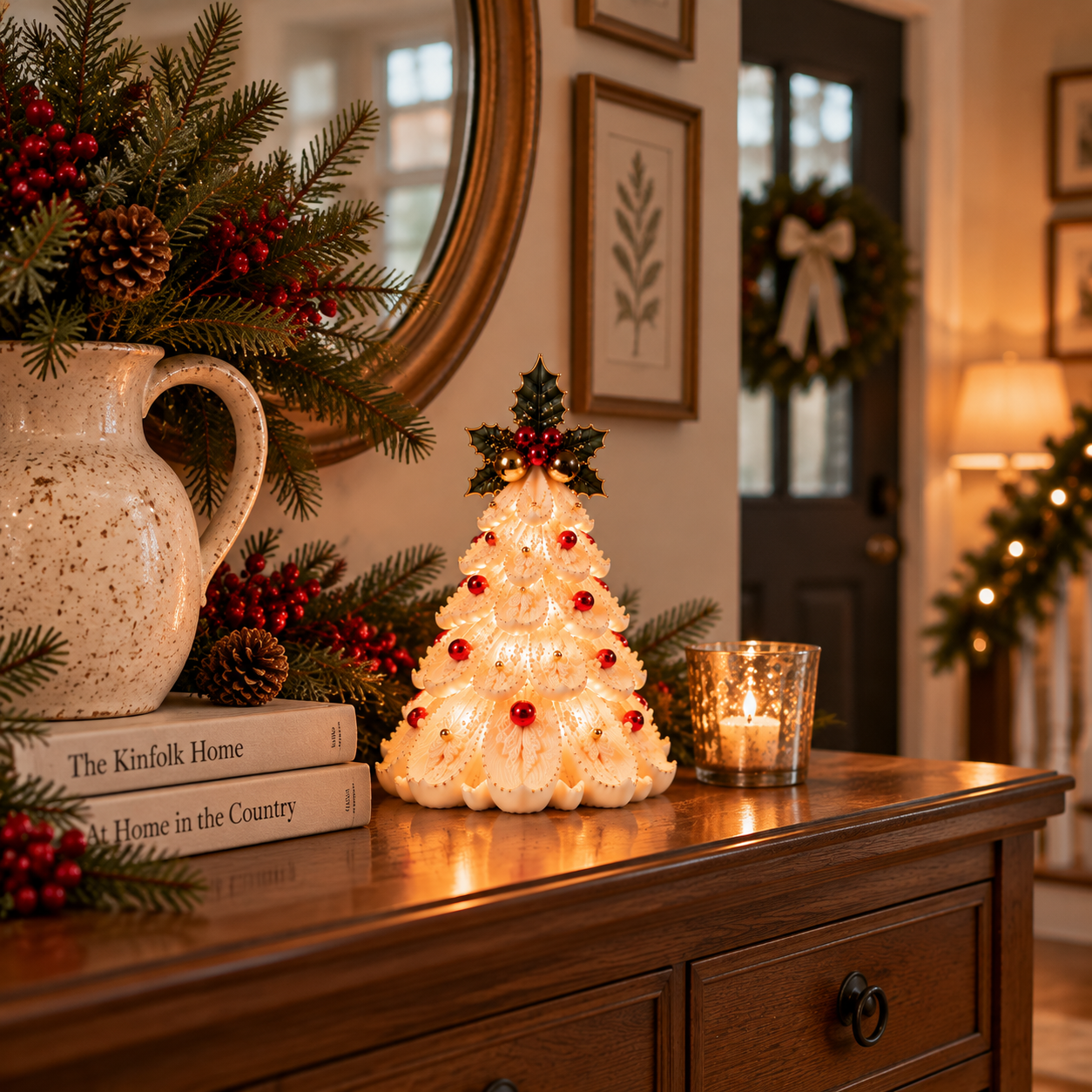 Vintage Lighted Christmas Tree