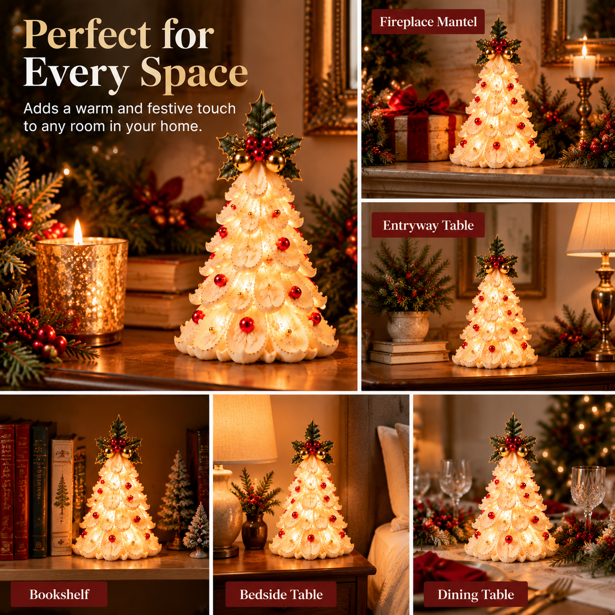 Vintage Lighted Christmas Tree