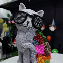 Solar Animated Sunglasses Animal Garden Statue