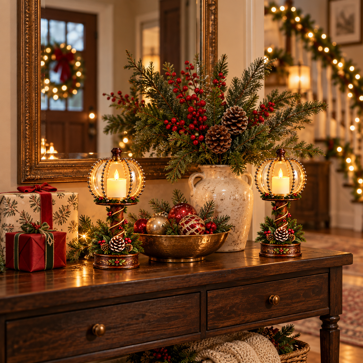 Vintage Lighted Christmas Lantern
