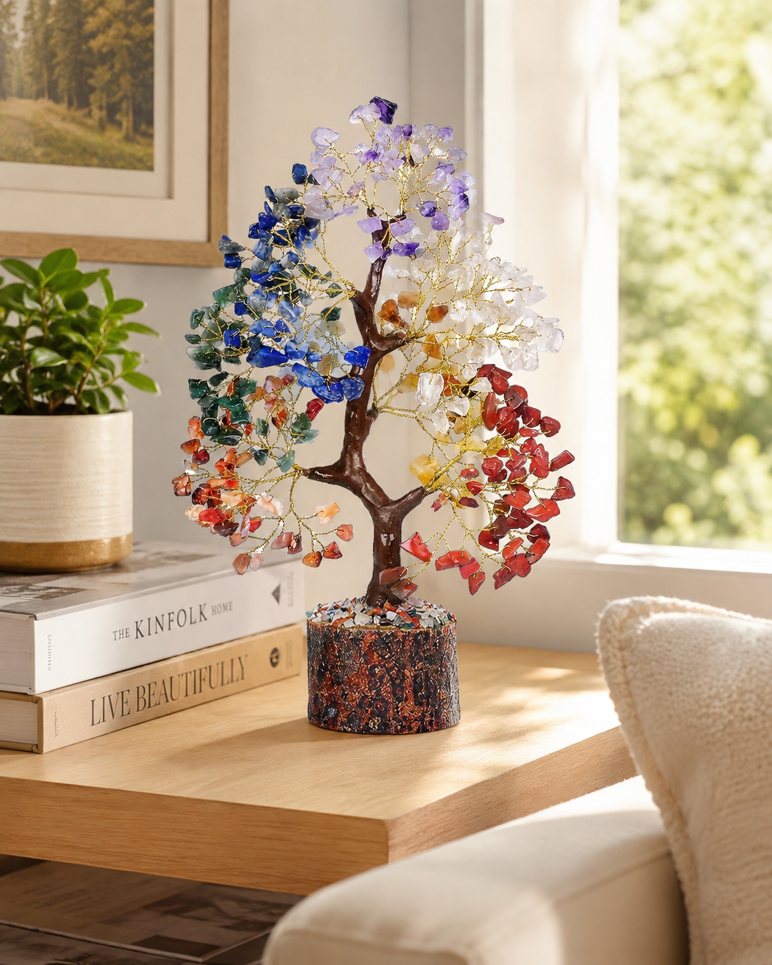 Multicolor Natural Crystal Energy Tree – Home Decor Feng Shui Lucky Tree