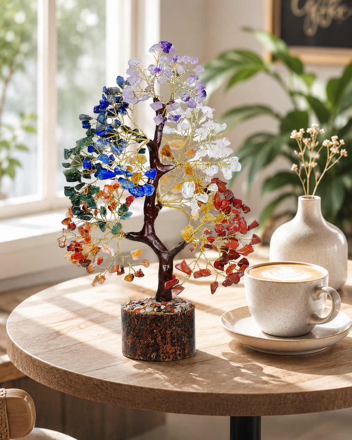 Multicolor Natural Crystal Energy Tree – Home Decor Feng Shui Lucky Tree