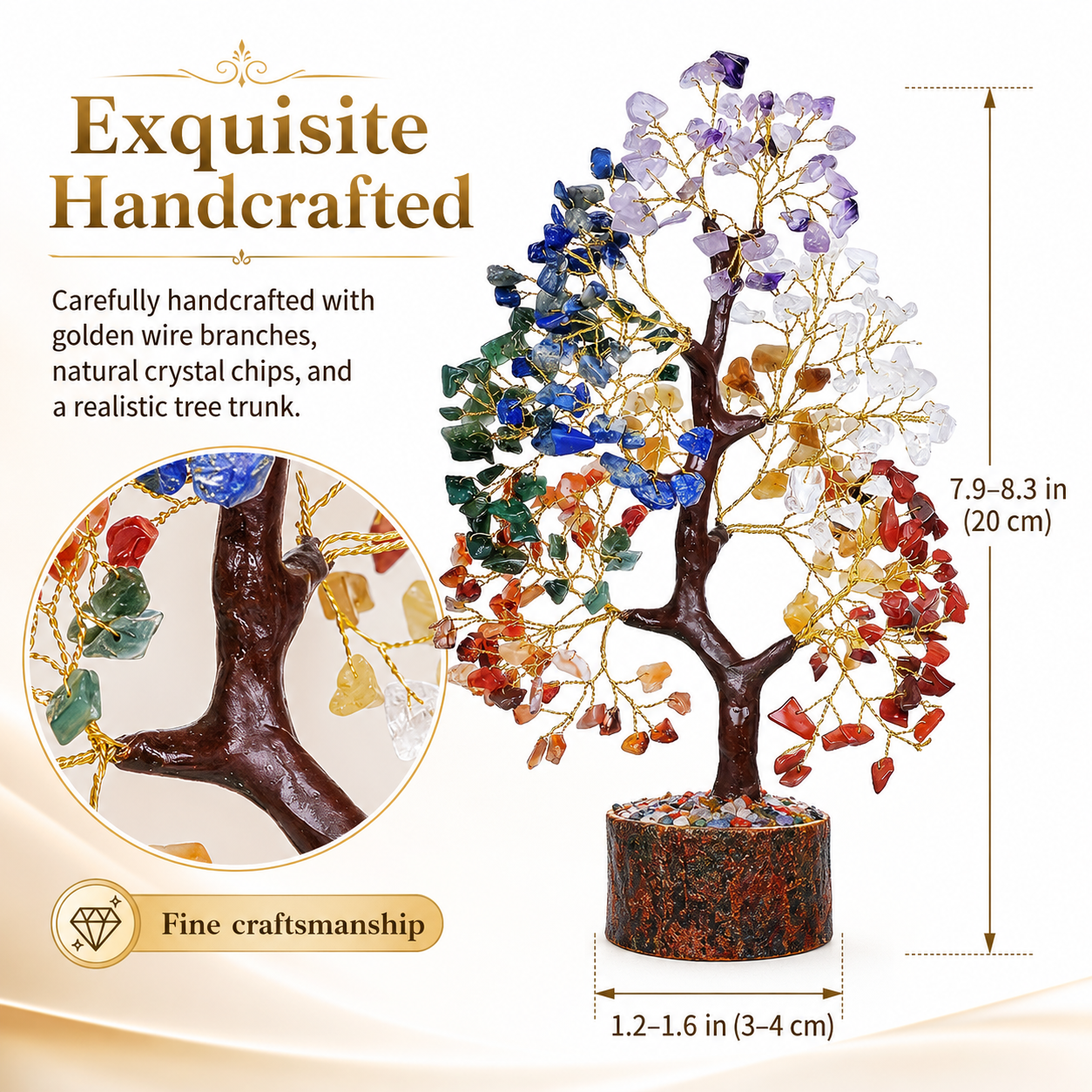 Multicolor Natural Crystal Energy Tree – Home Decor Feng Shui Lucky Tree