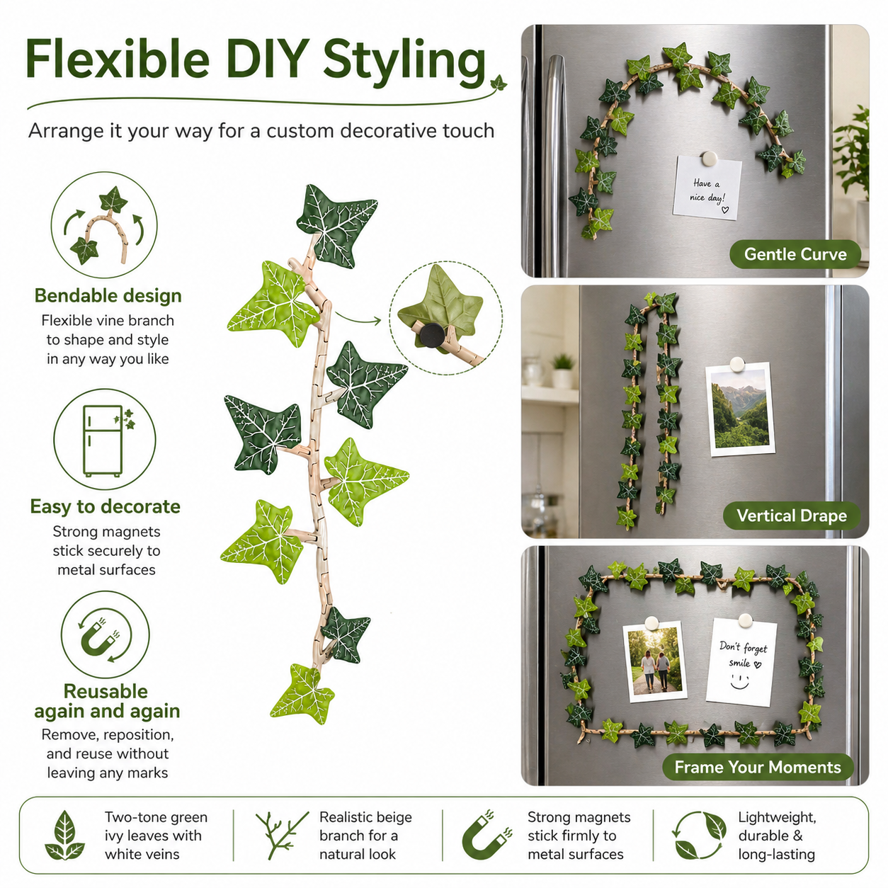 Magnetic Ivy Vine - Decorative Refrigerator Magnet