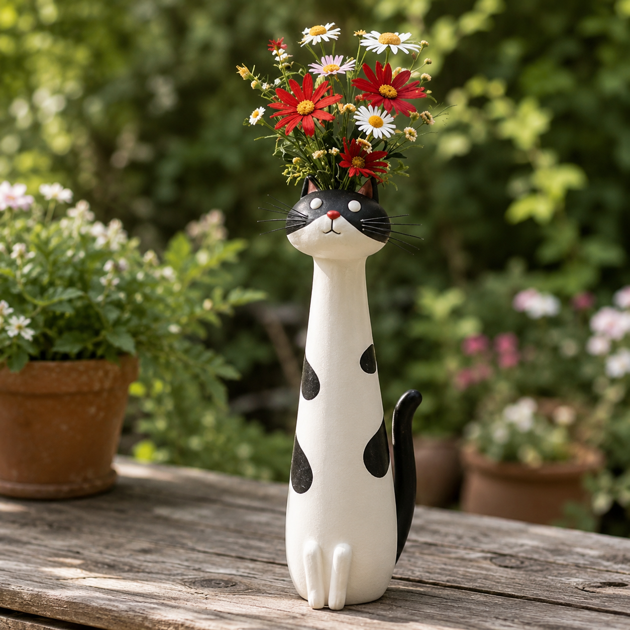 Cute Cat Flower Vase – Whimsical Home Décor Planter