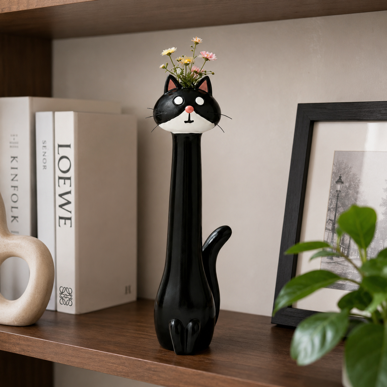 Cute Cat Flower Vase – Whimsical Home Décor Planter