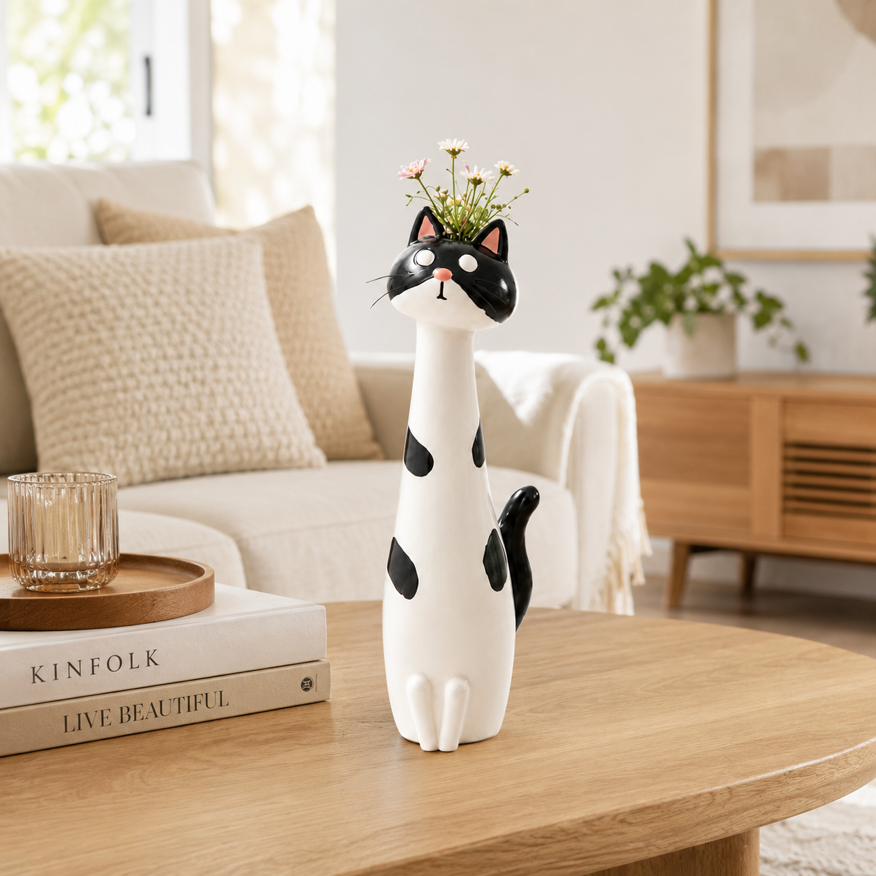 Cute Cat Flower Vase – Whimsical Home Décor Planter