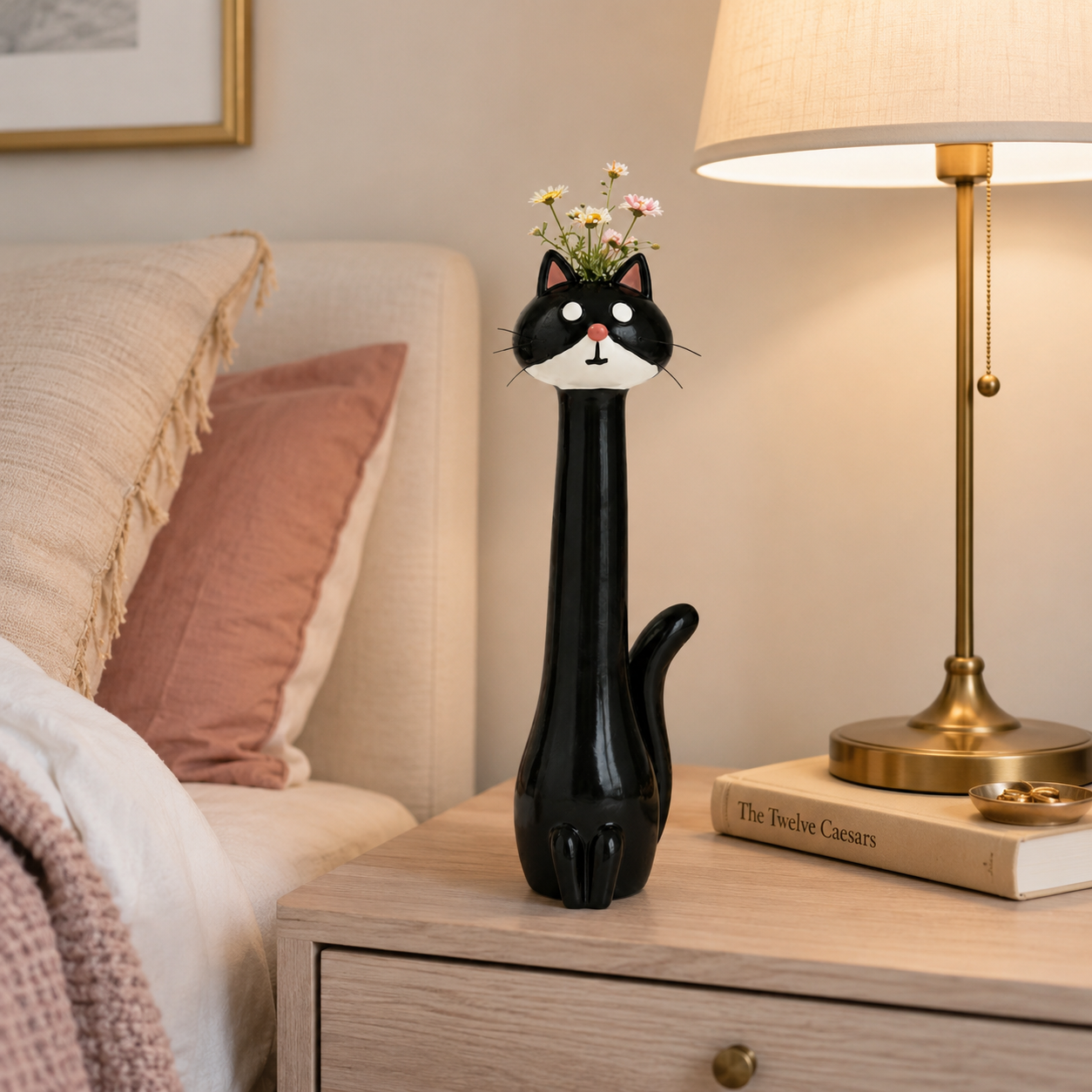 Cute Cat Flower Vase – Whimsical Home Décor Planter
