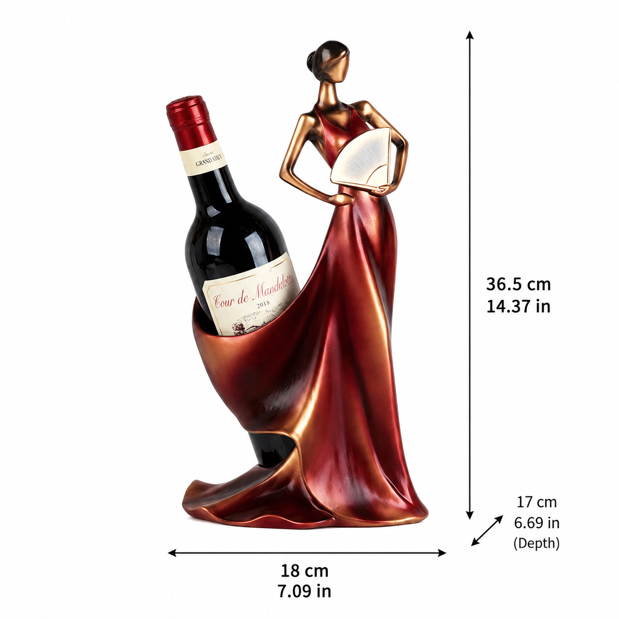 Elegant Abstract Wine Bottle Holder Sculpture