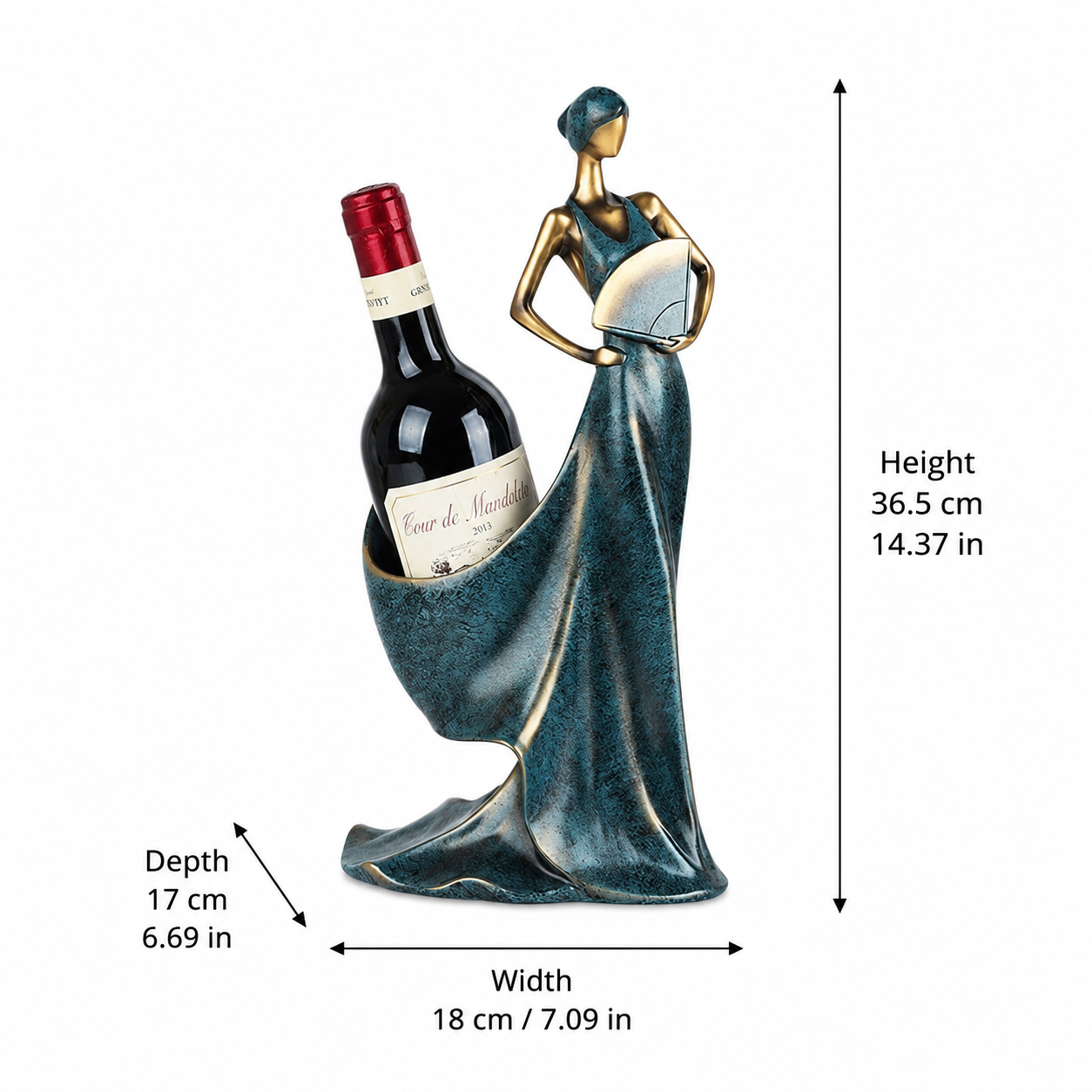 Elegant Abstract Wine Bottle Holder Sculpture