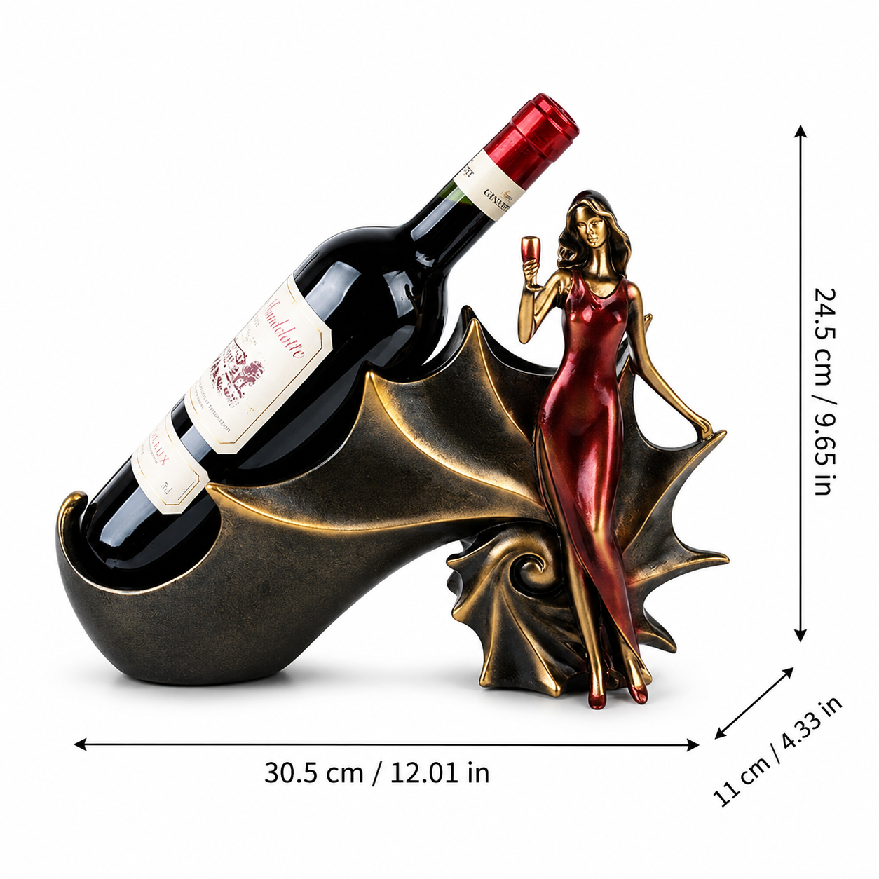 Elegant Abstract Wine Bottle Holder Sculpture