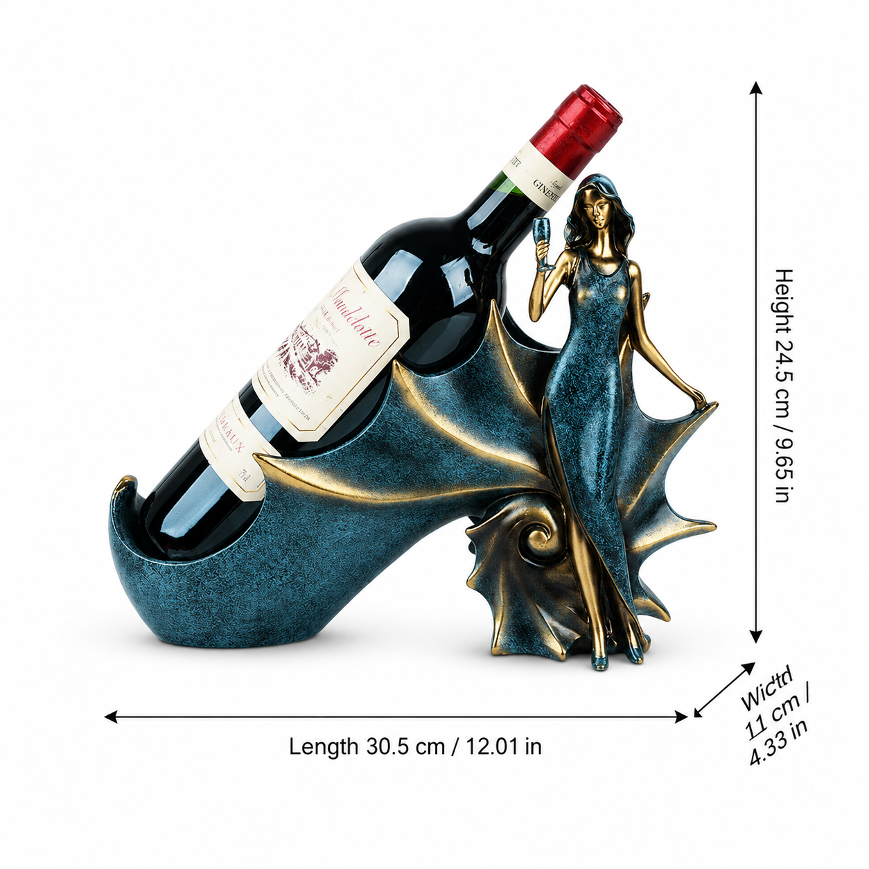 Elegant Abstract Wine Bottle Holder Sculpture