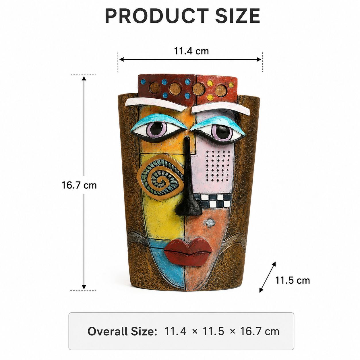 Artistic Abstract Face Ceramic Vase – Modern Sculptural Decorative Flower Pot