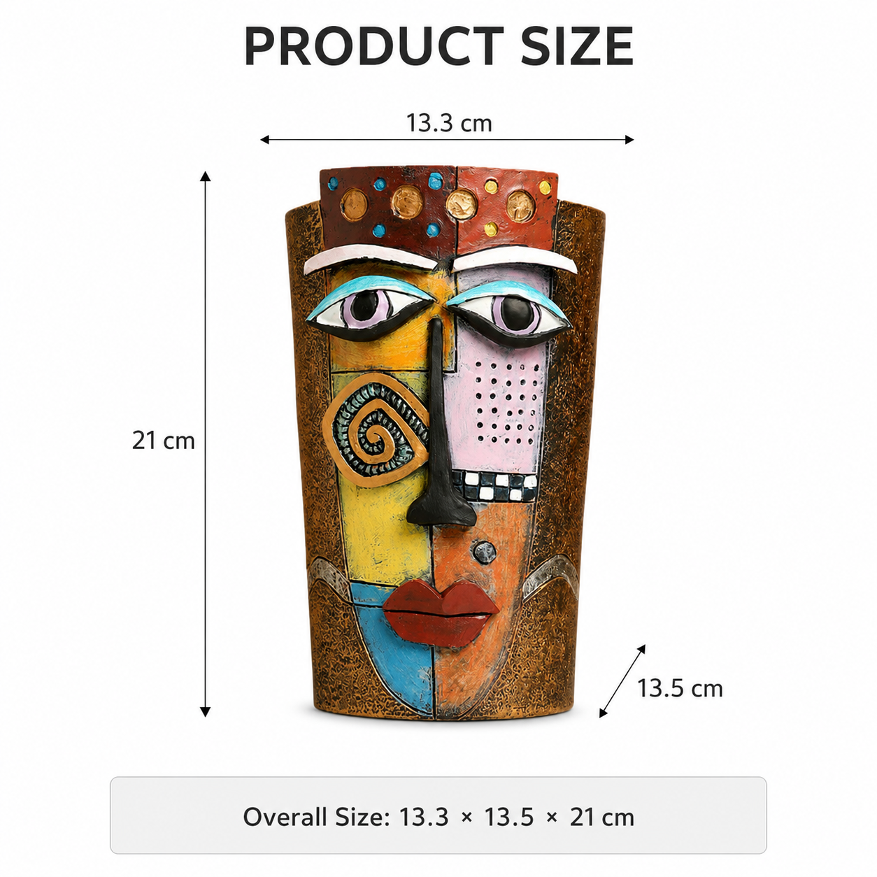 Artistic Abstract Face Ceramic Vase – Modern Sculptural Decorative Flower Pot