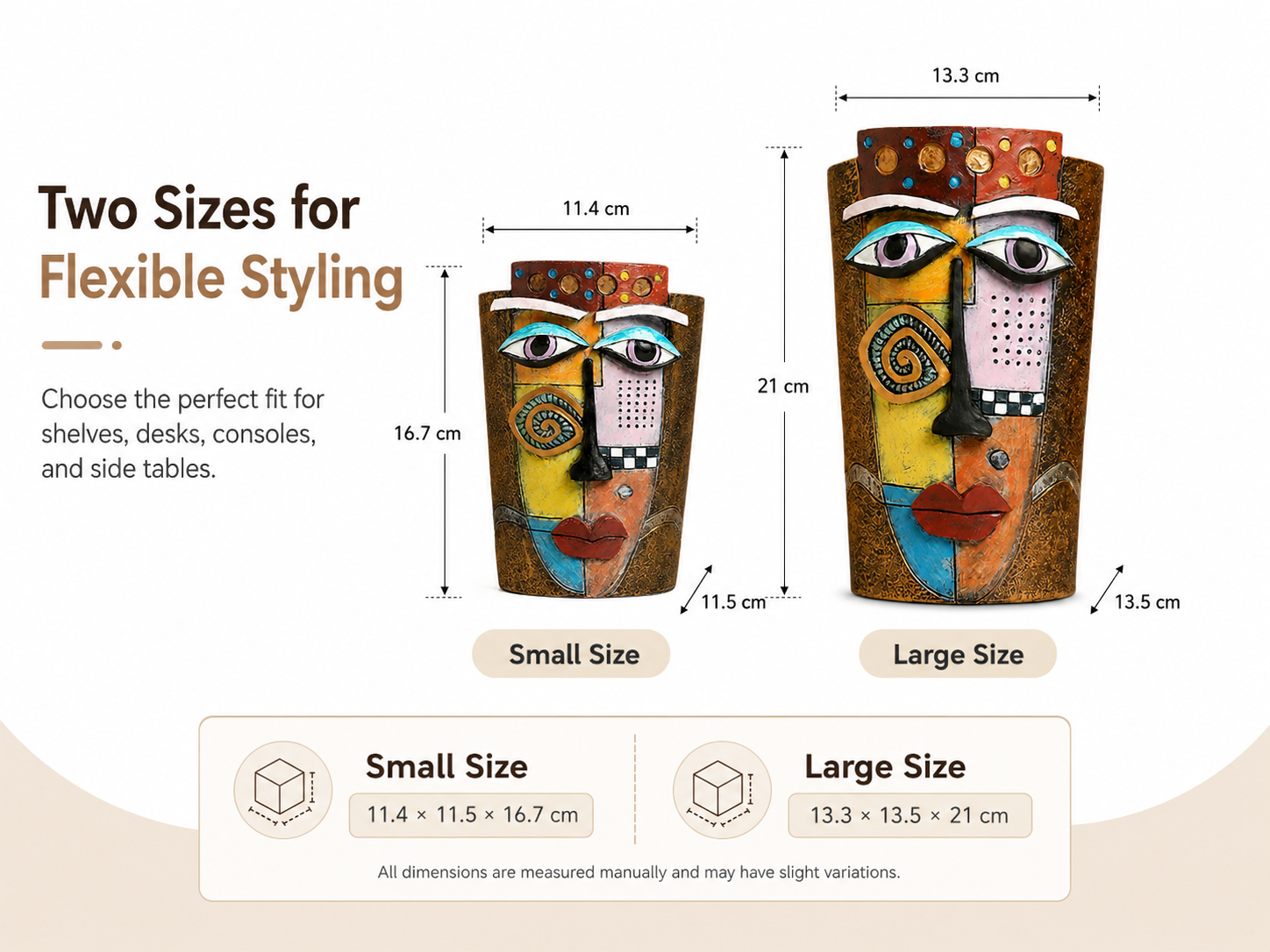 Artistic Abstract Face Ceramic Vase – Modern Sculptural Decorative Flower Pot