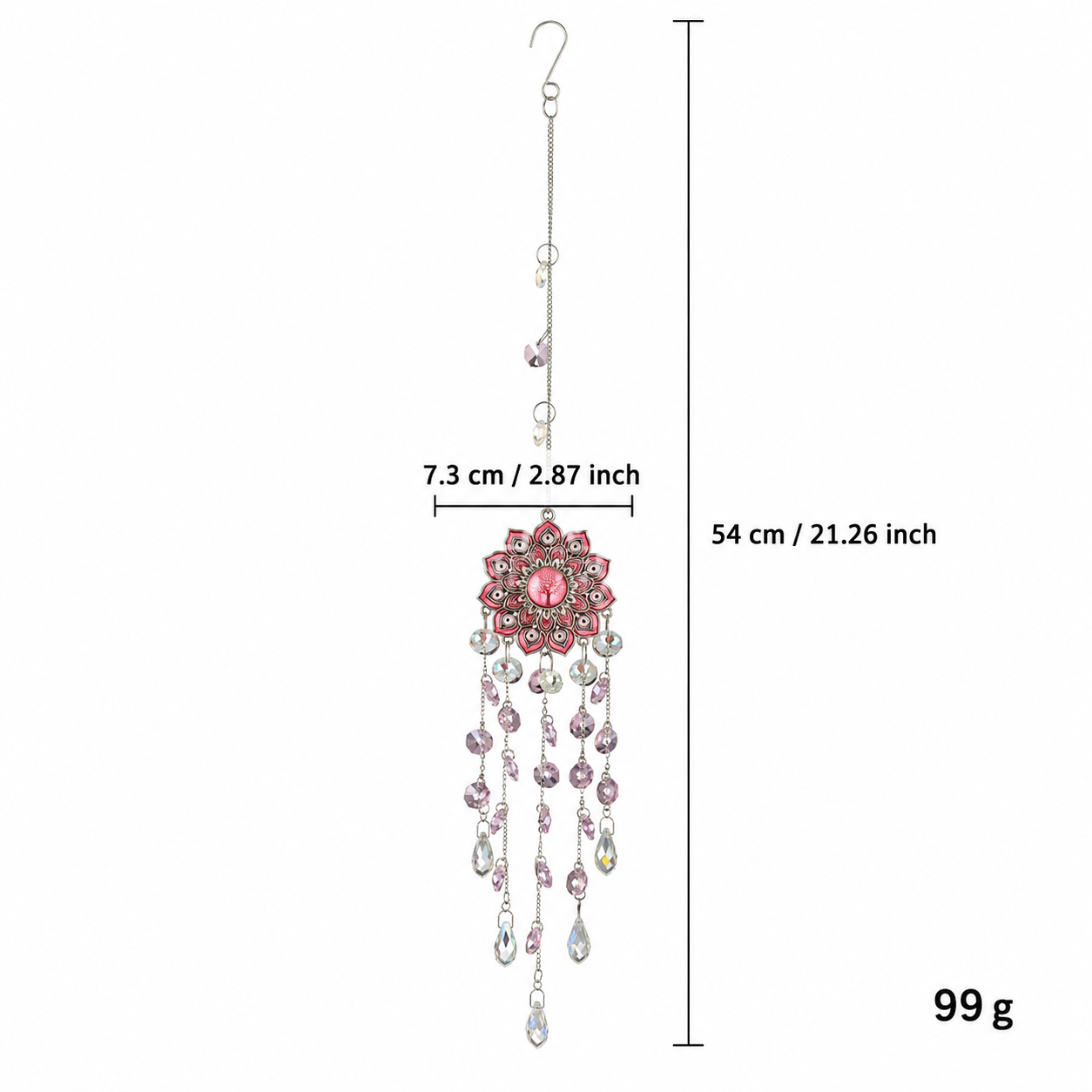 Elegant Hanging Crystal Suncatcher – Flower Prism Ornament for Home & Garden