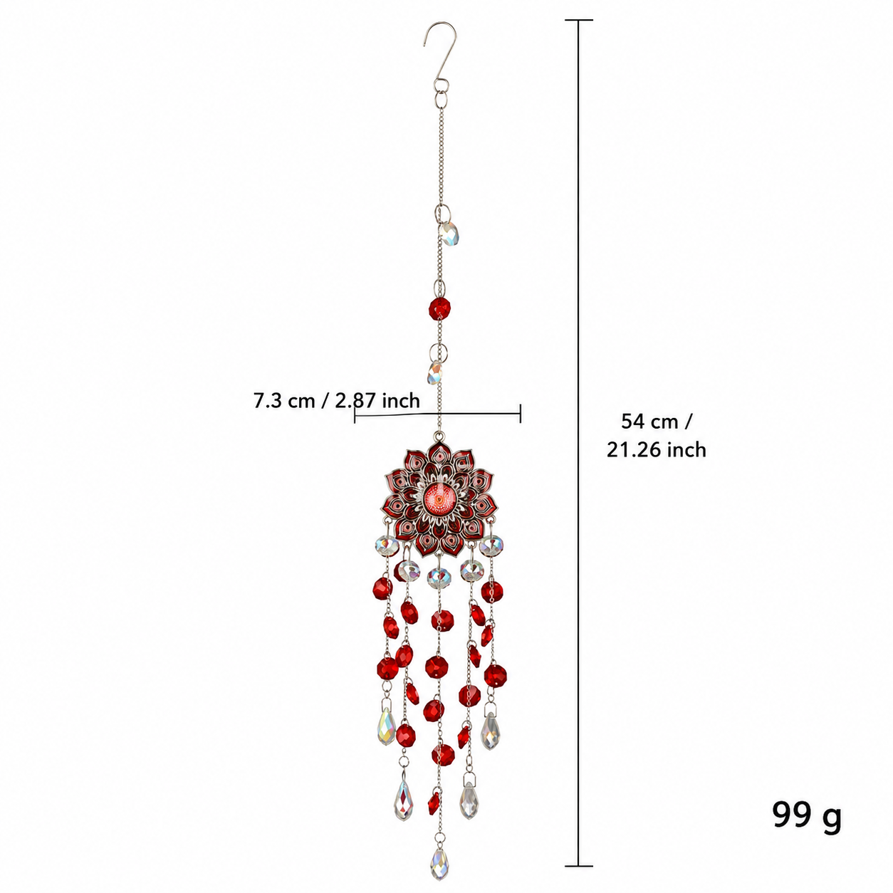 Elegant Hanging Crystal Suncatcher – Flower Prism Ornament for Home & Garden