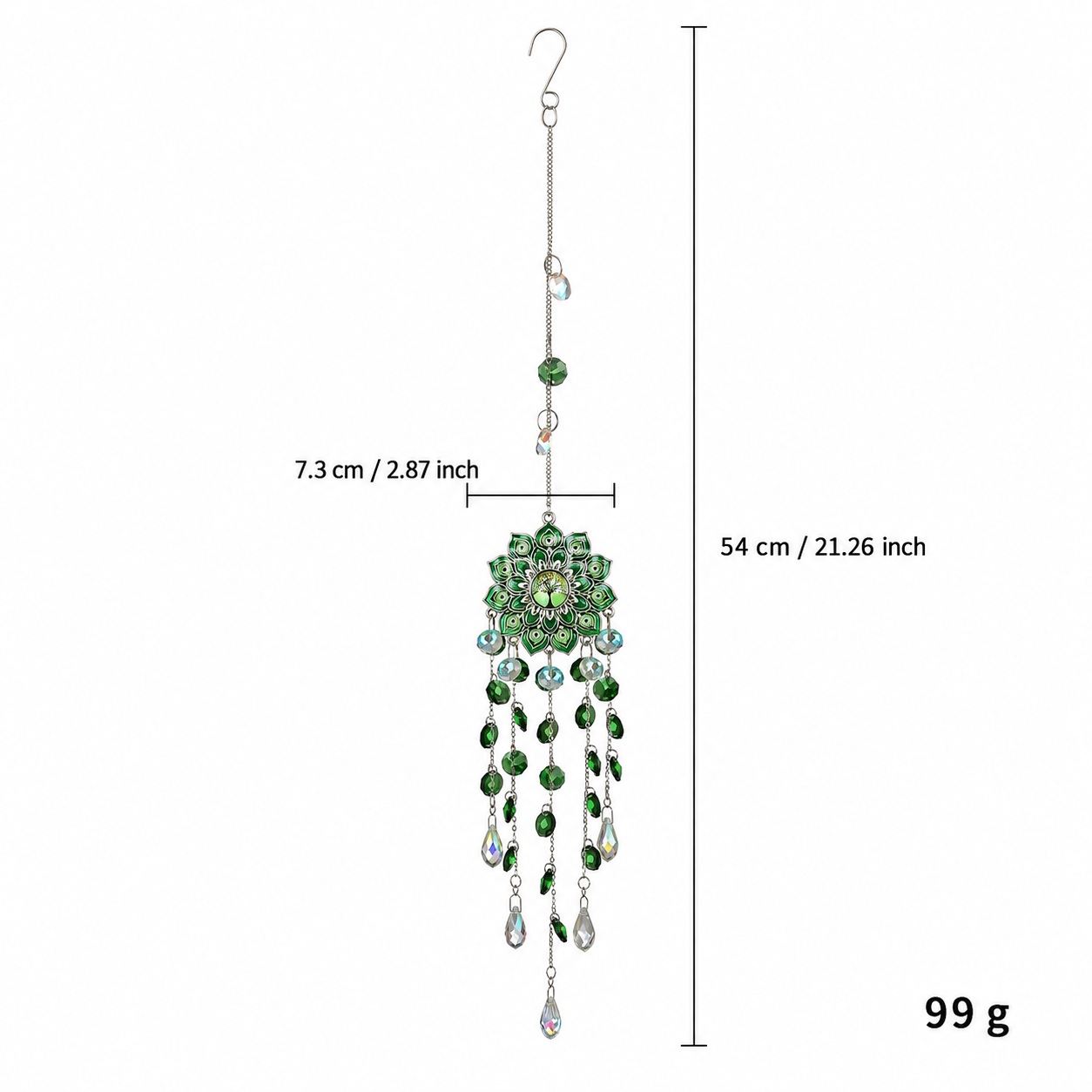 Elegant Hanging Crystal Suncatcher – Flower Prism Ornament for Home & Garden