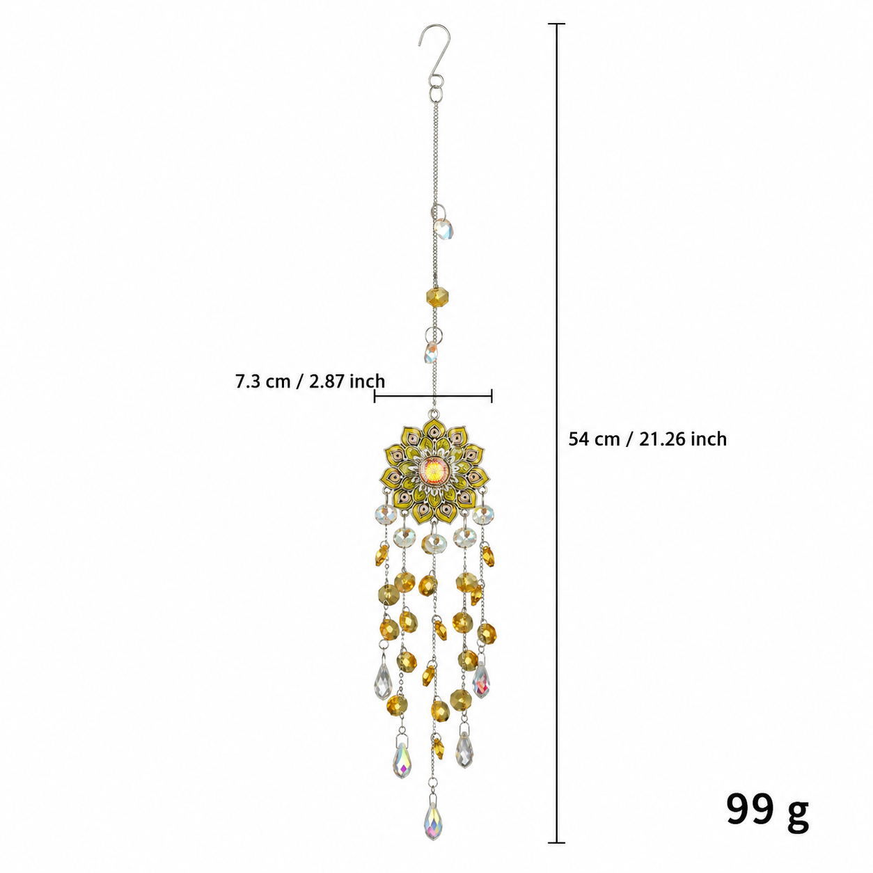 Elegant Hanging Crystal Suncatcher – Flower Prism Ornament for Home & Garden