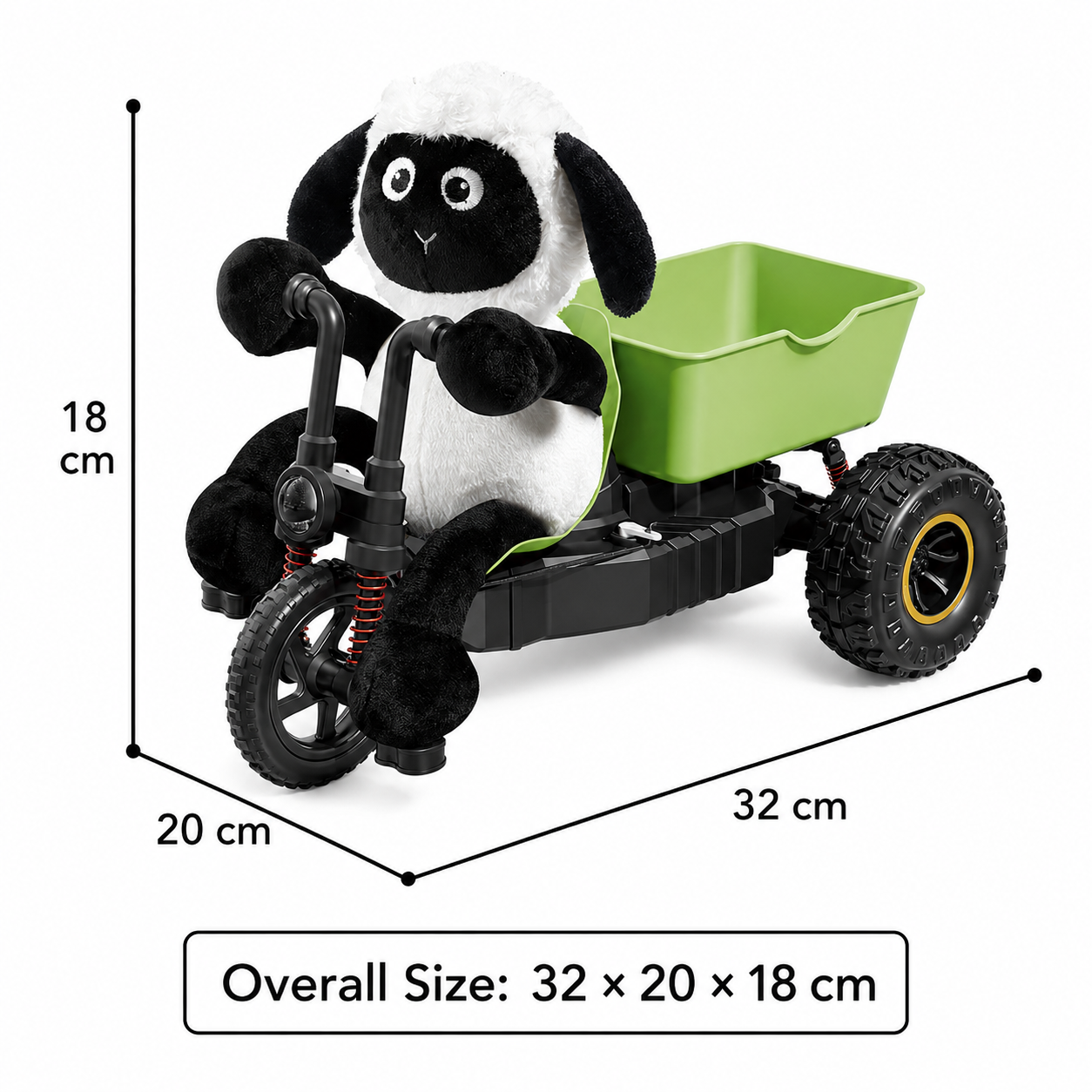 Crazy Little Sheep Fun Tricycle – Plush Ride-On Toy