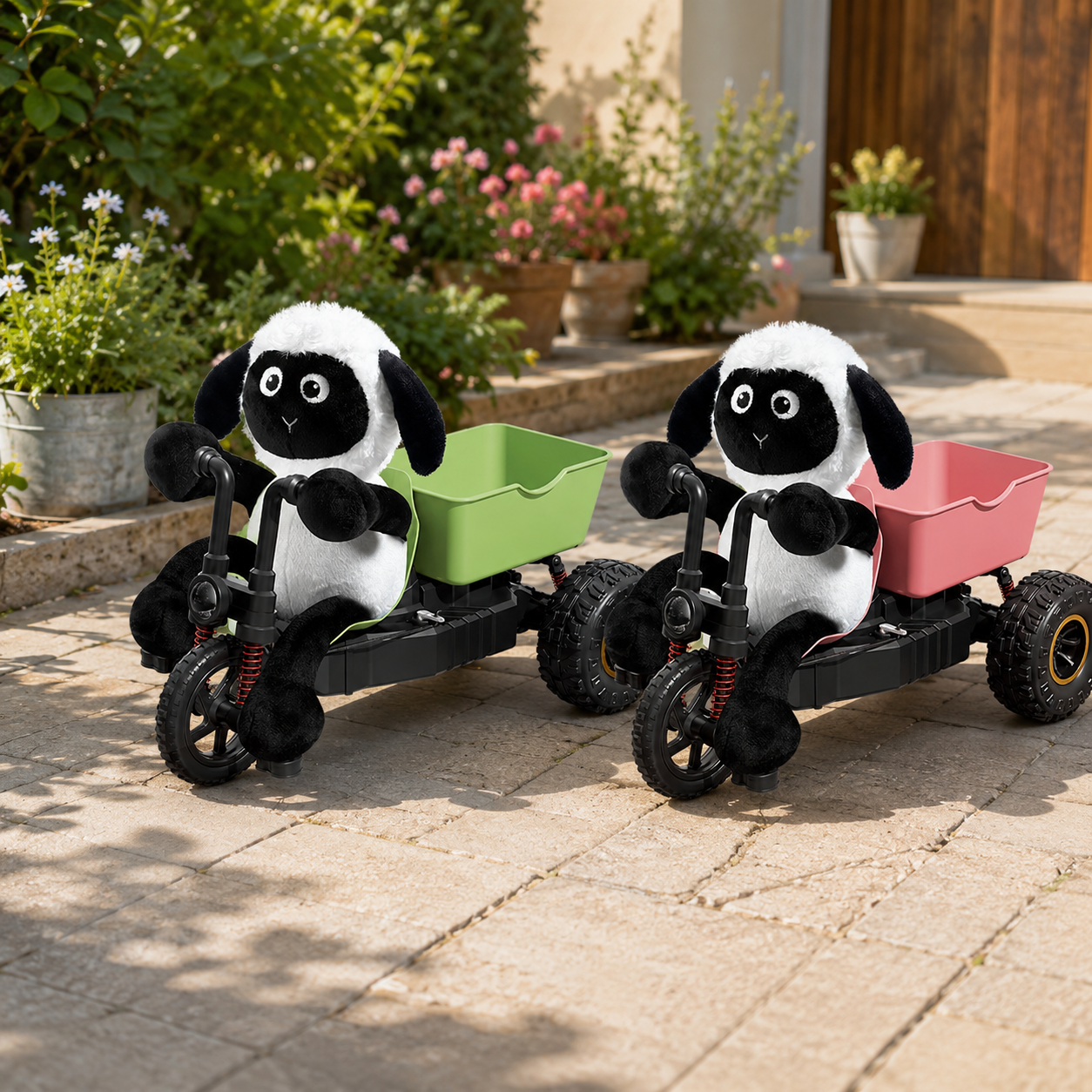 Crazy Little Sheep Fun Tricycle – Plush Ride-On Toy