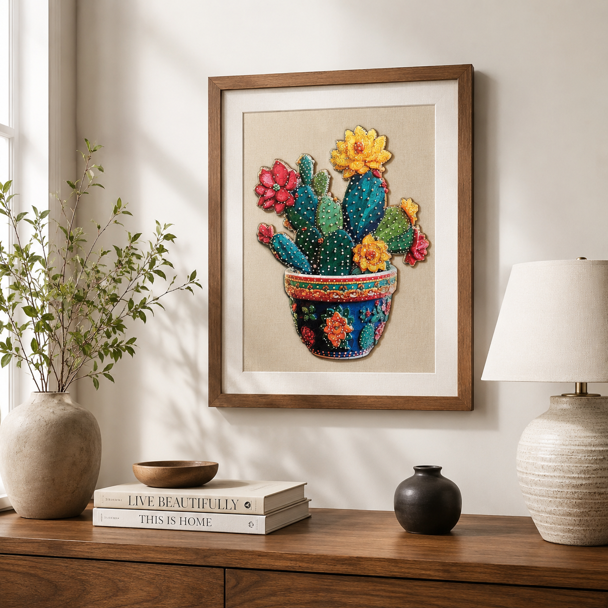 Wacocetoy XL Cactus Wooden Puzzle with Hidden Surprise Pieces and Saving Function