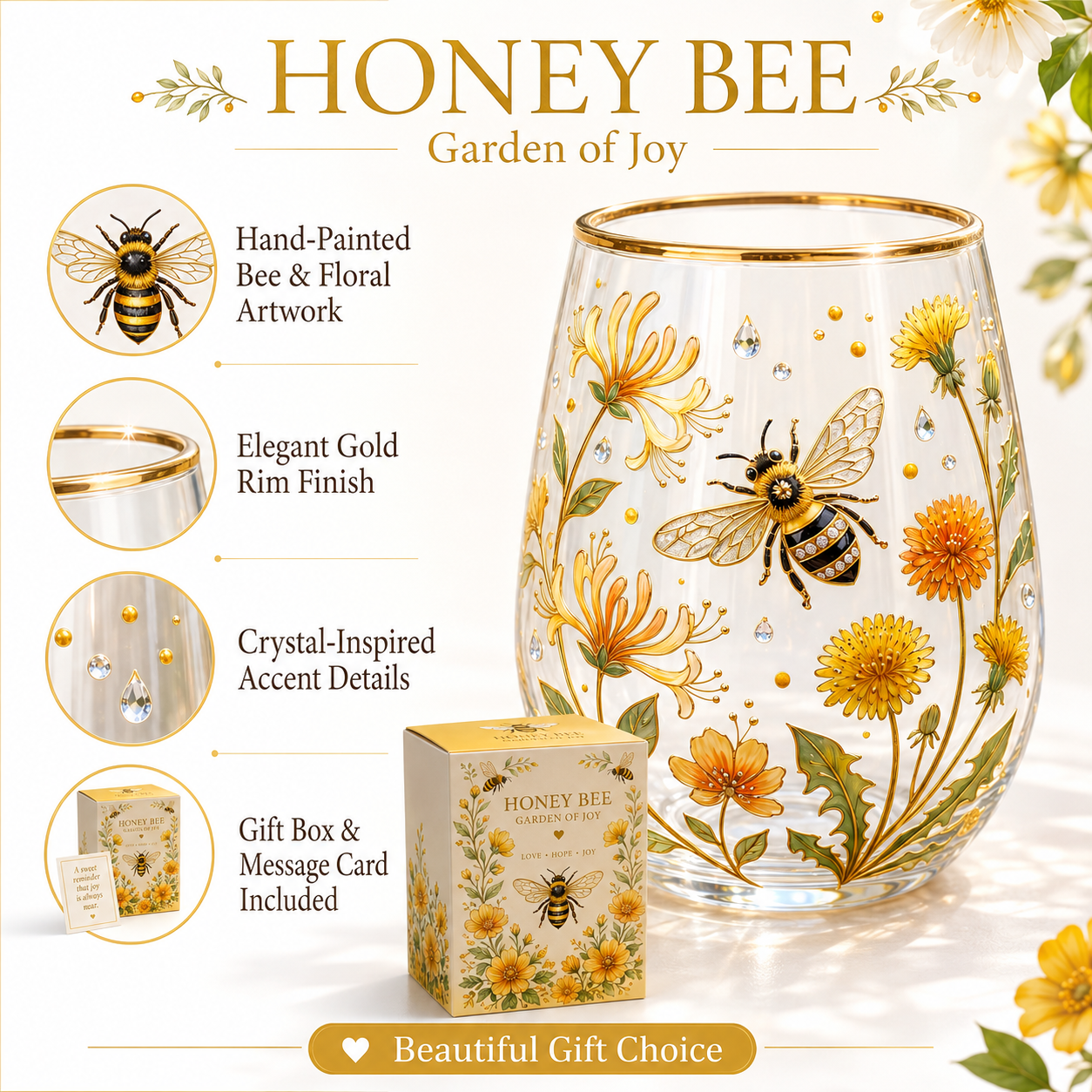 🌸🌿 LIMITED EDITION 2026 GARDEN MORNING BLISS GLASS TEA CUP☀️☕