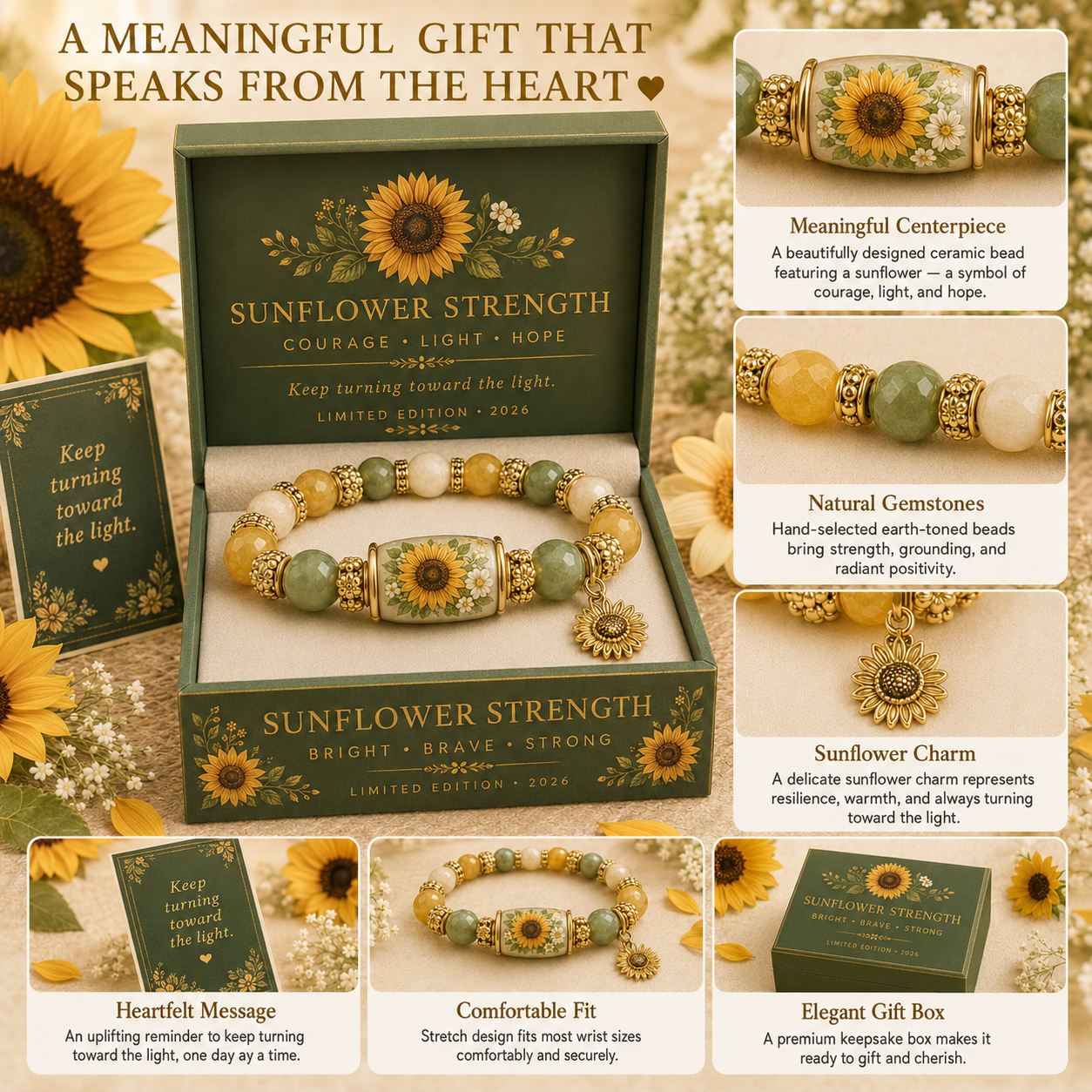 Inspirational Blessing Beaded Bracelet Gift Set for Women, Meaningful Charm Bracelet with Gift Box, Butterfly Faith Cardinal Sea Turtle Theme Jewelry Gift for Mom Daughter Sister Friend