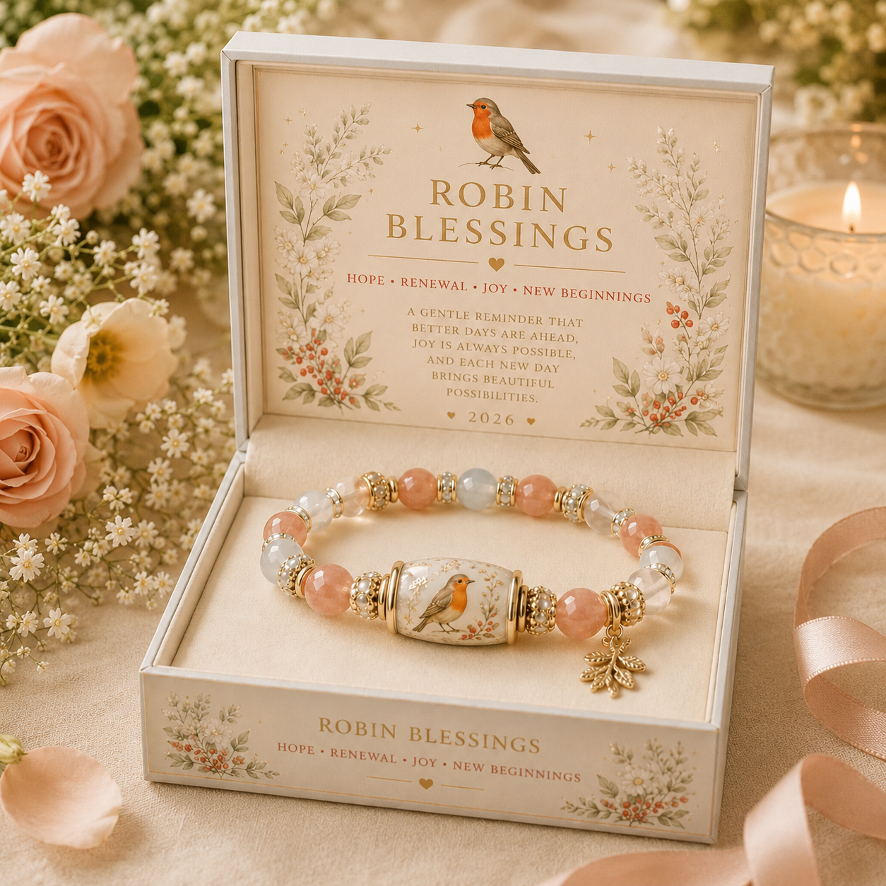 Inspirational Blessing Beaded Bracelet Gift Set for Women, Meaningful Charm Bracelet with Gift Box, Butterfly Faith Cardinal Sea Turtle Theme Jewelry Gift for Mom Daughter Sister Friend