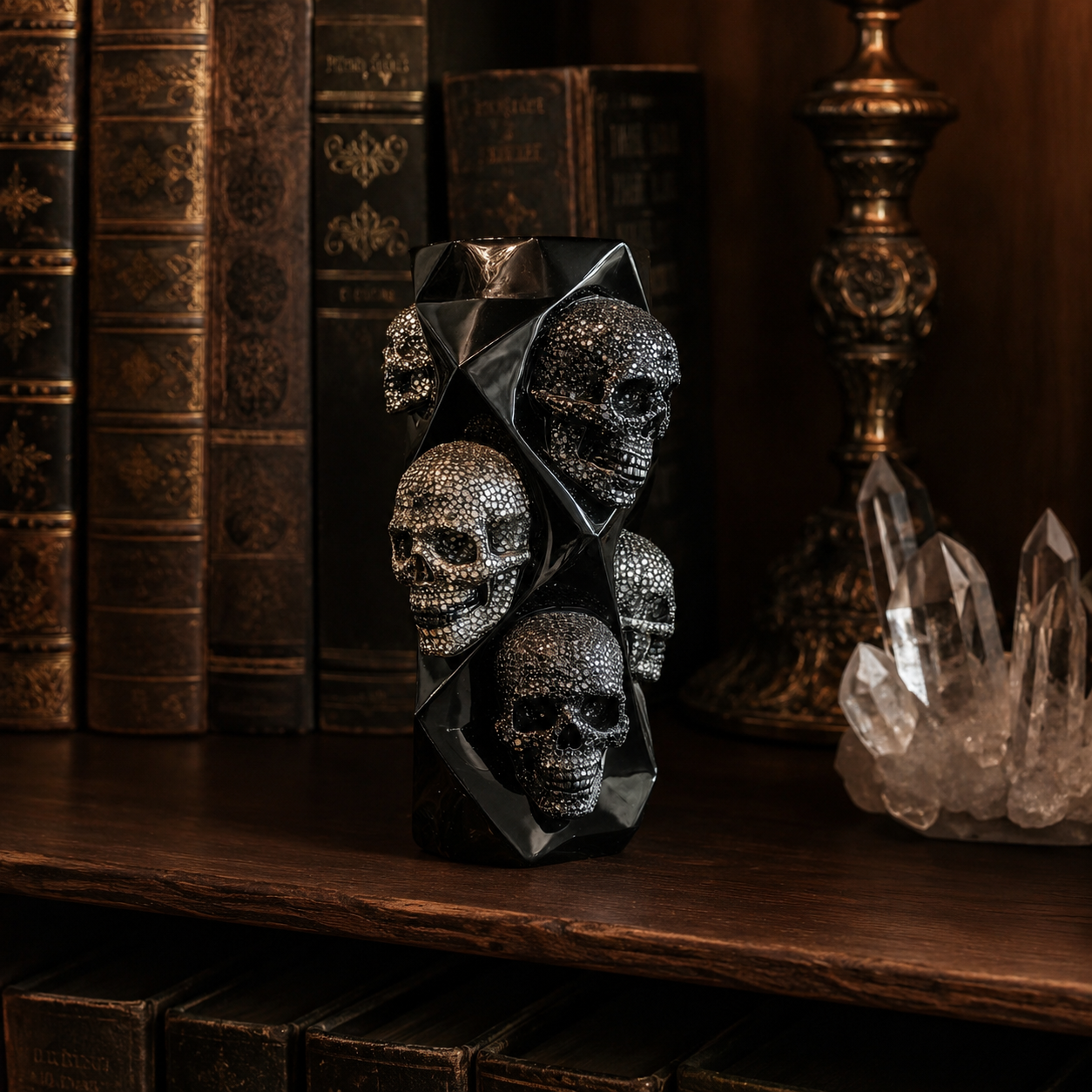 Gothic Skull Decorative Vase 🖤