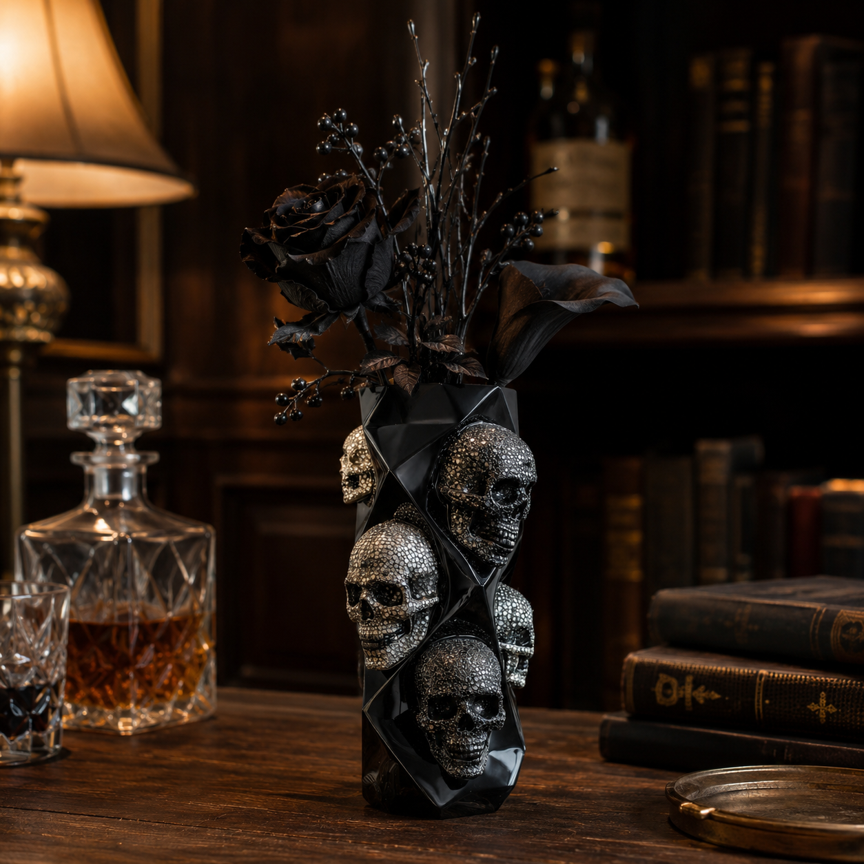 Gothic Skull Decorative Vase 🖤