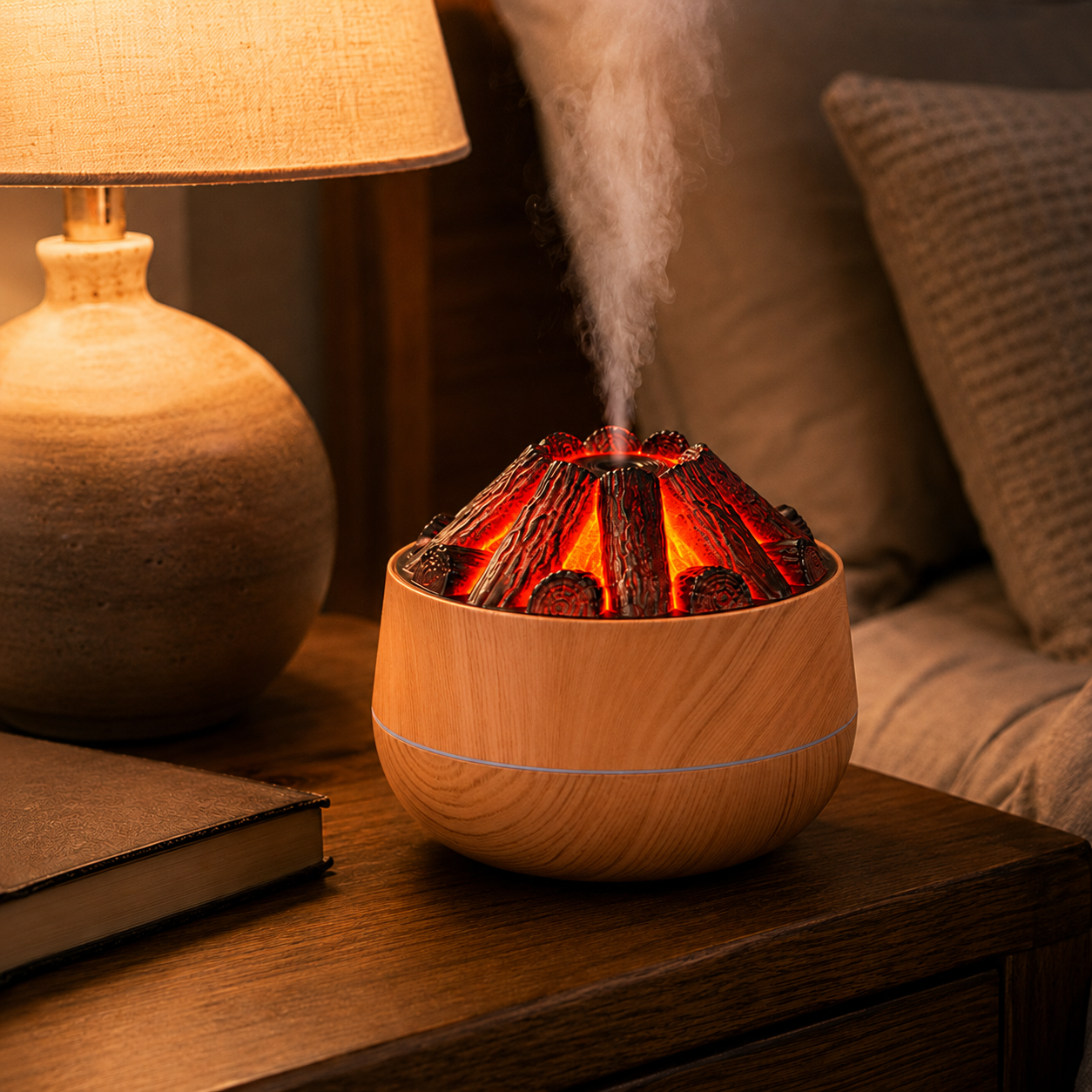 Glowing Charcoal Fire Humidifier