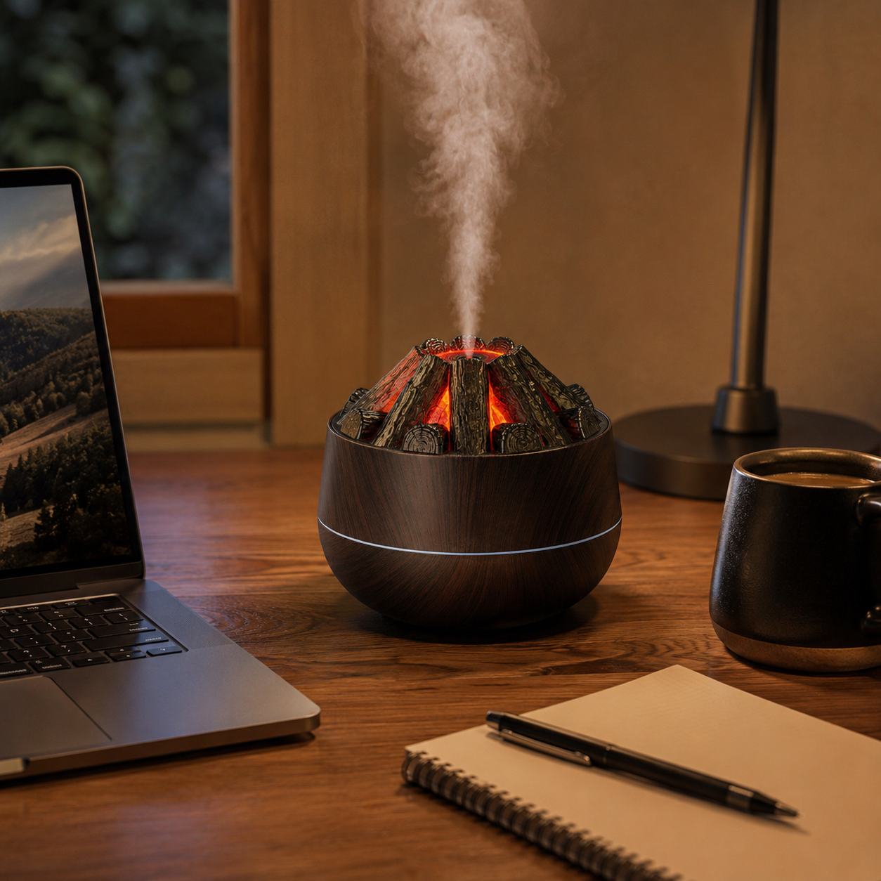 Glowing Charcoal Fire Humidifier