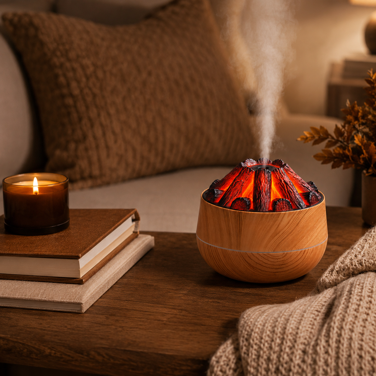 Glowing Charcoal Fire Humidifier