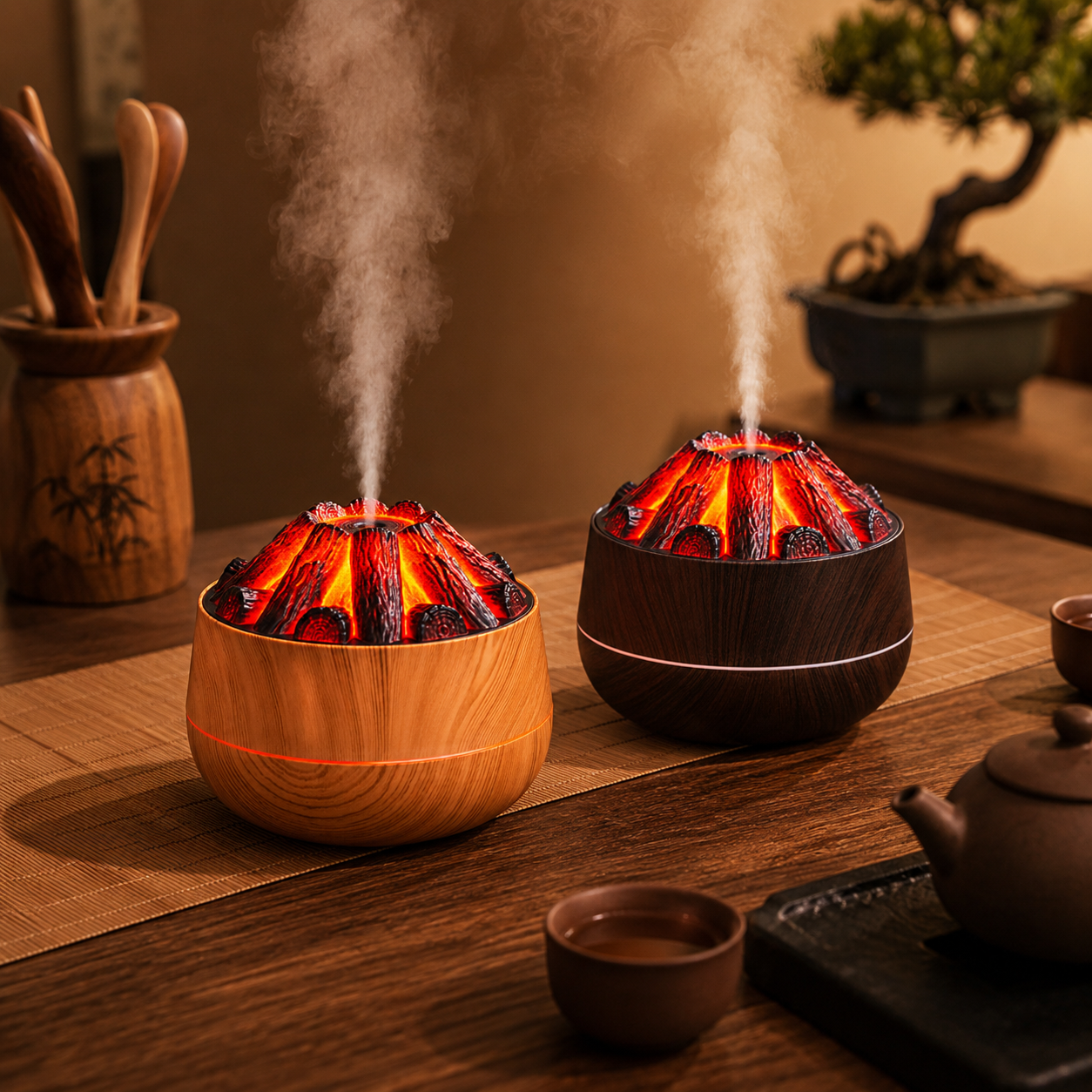 Glowing Charcoal Fire Humidifier