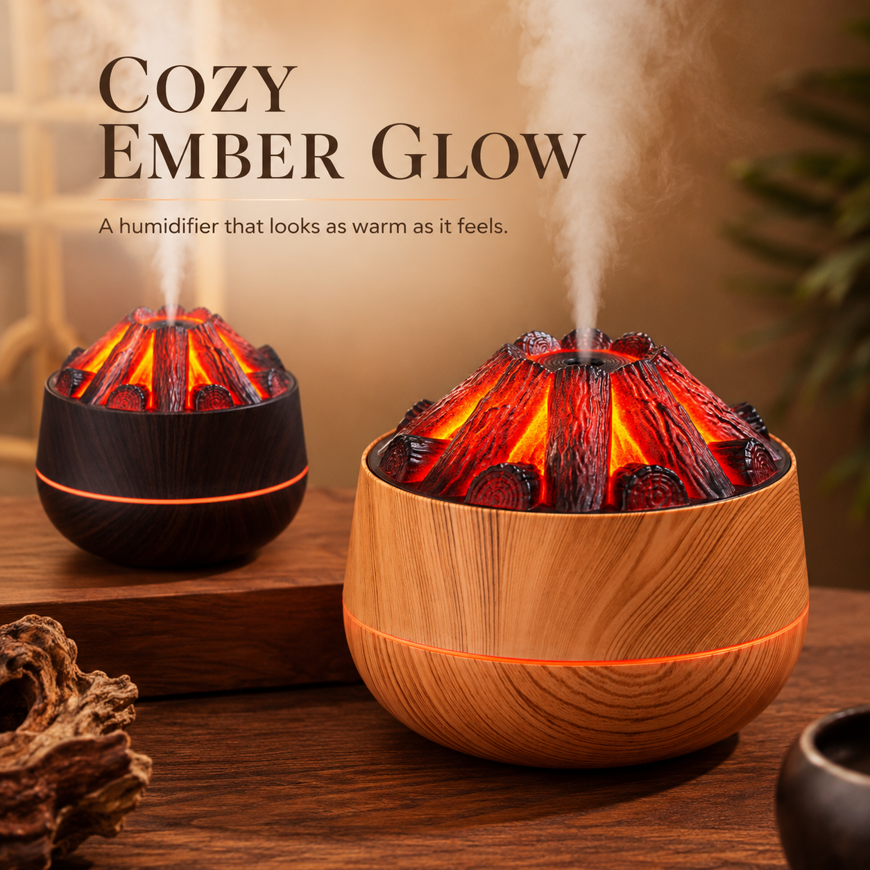 Glowing Charcoal Fire Humidifier