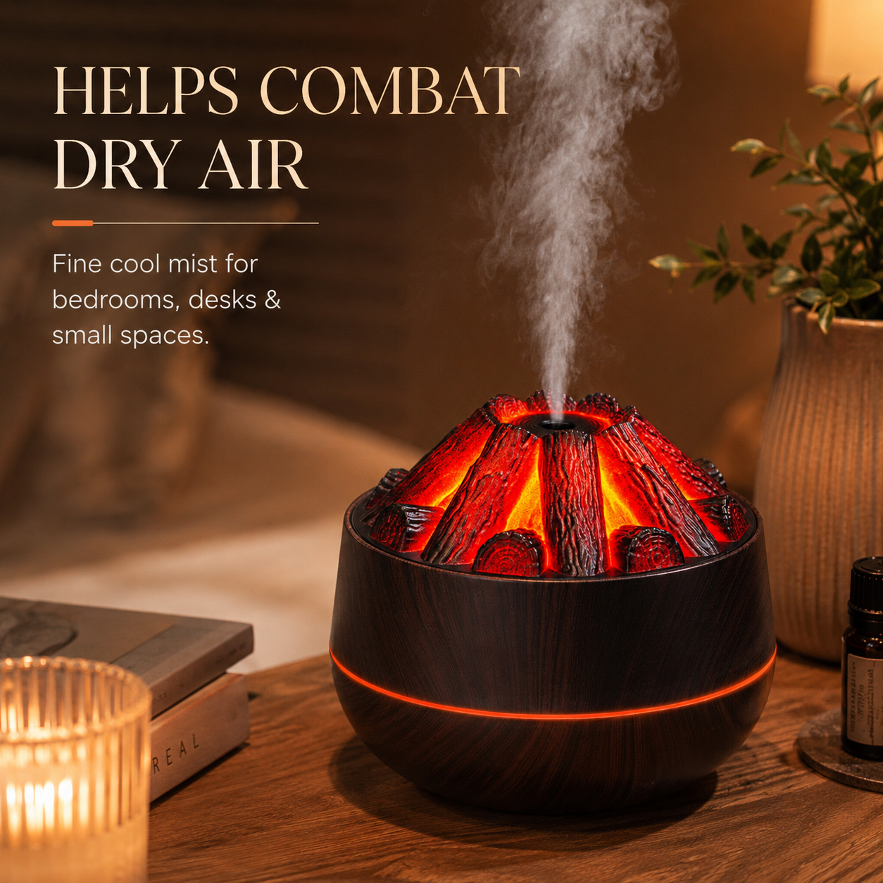 Glowing Charcoal Fire Humidifier