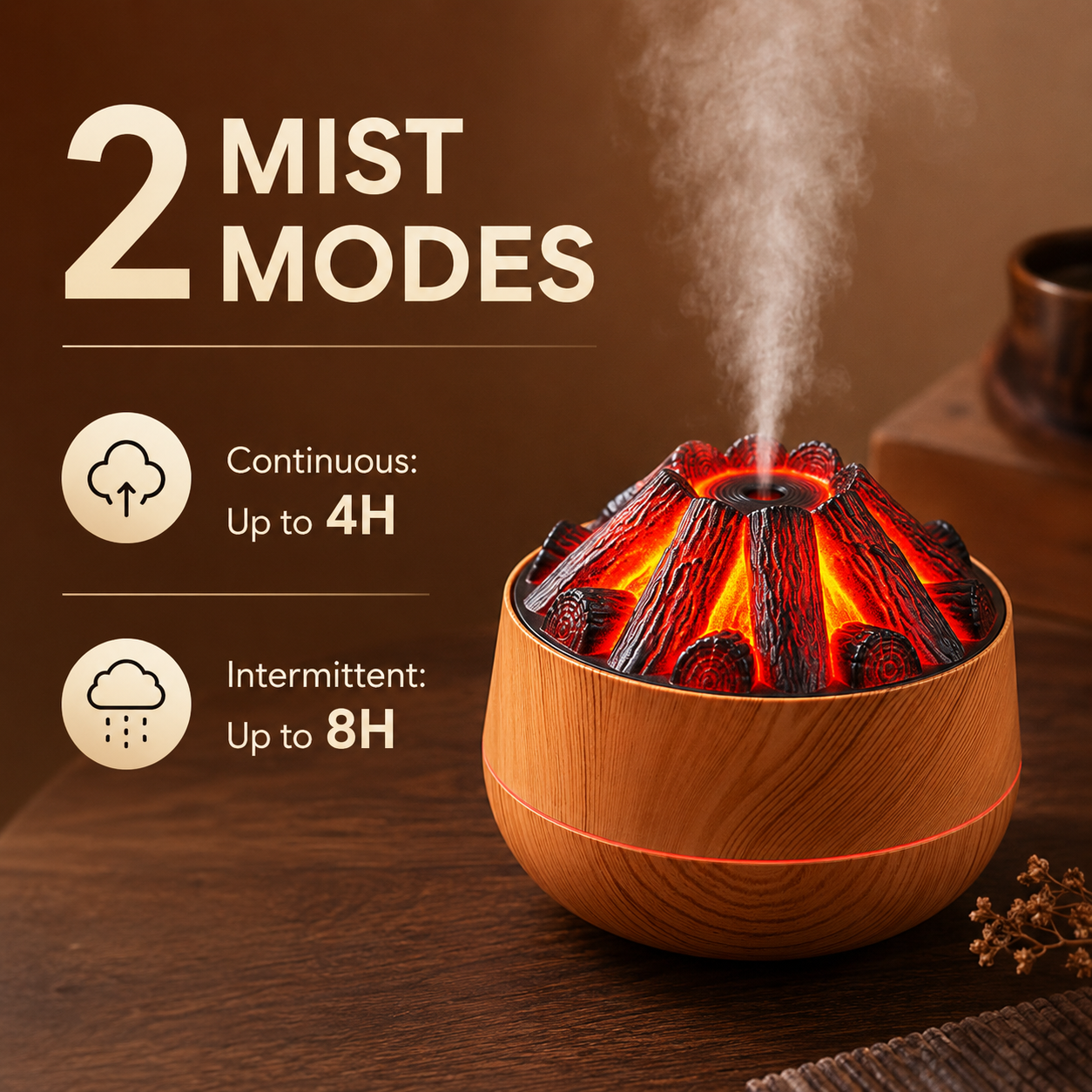 Glowing Charcoal Fire Humidifier