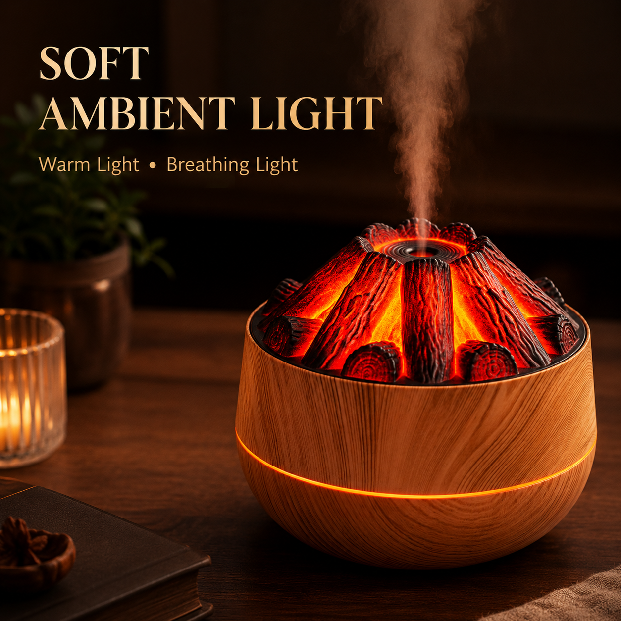 Glowing Charcoal Fire Humidifier