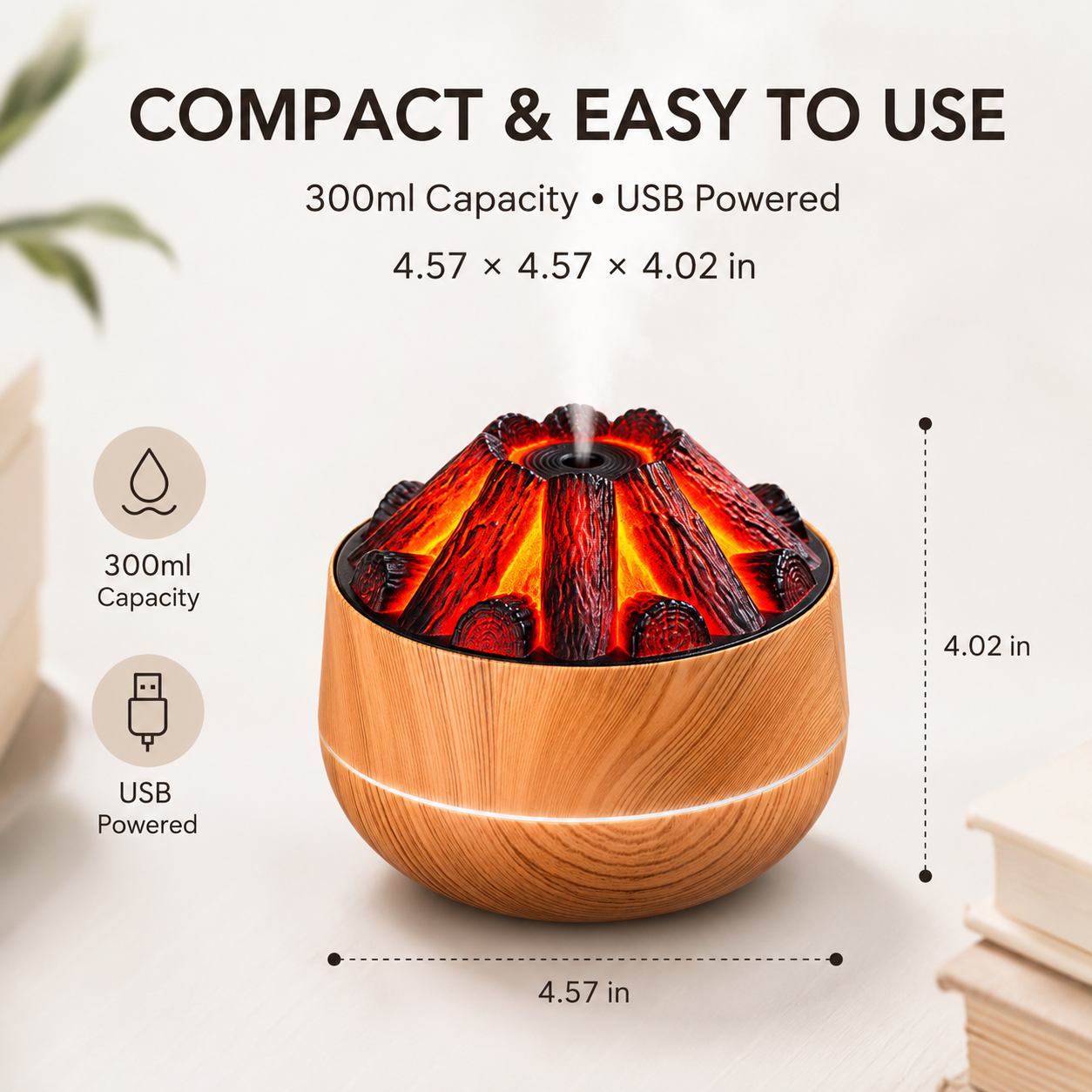 Glowing Charcoal Fire Humidifier